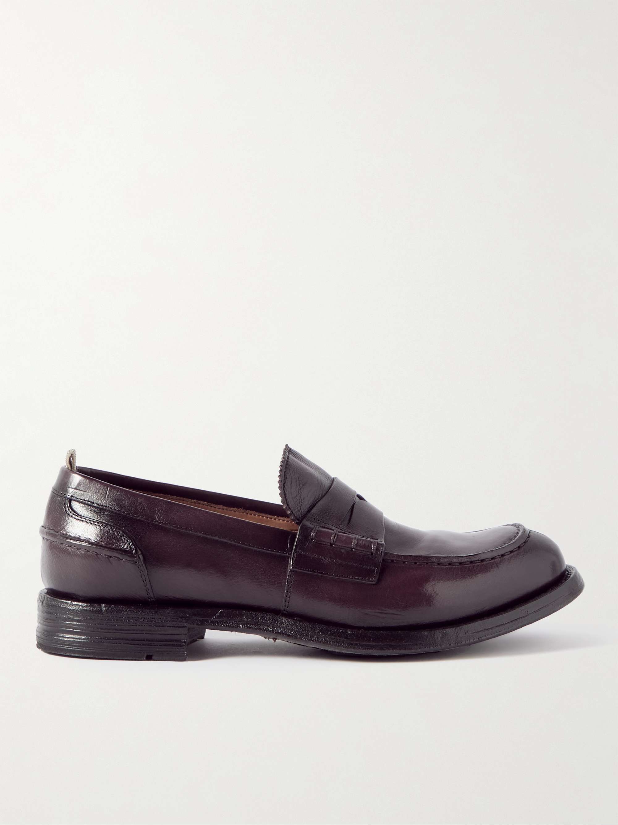 OFFICINE CREATIVE Balance Leather Penny Loafers