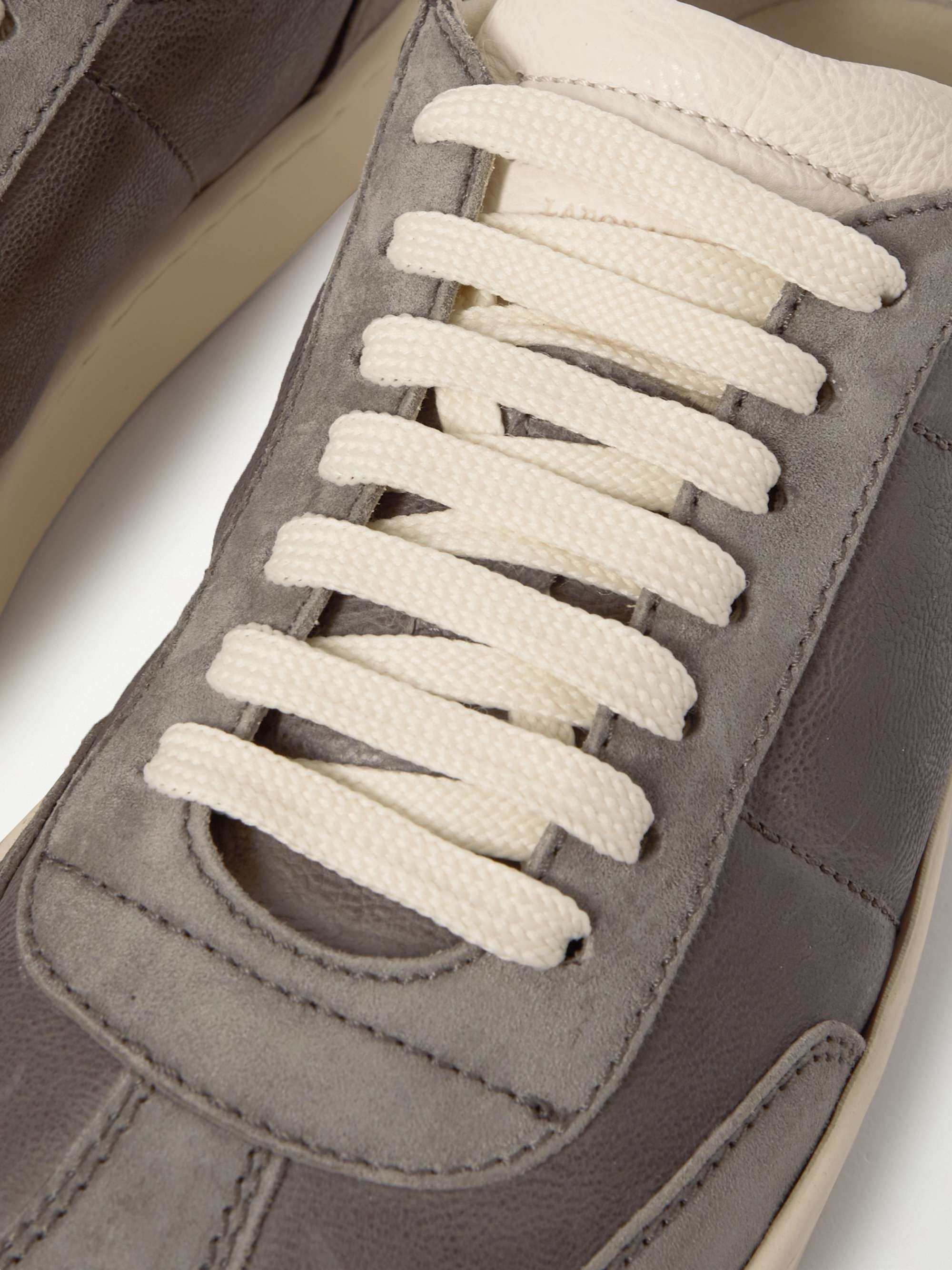 OFFICINE CREATIVE Kombined Suede-Trimmed Leather Sneakers