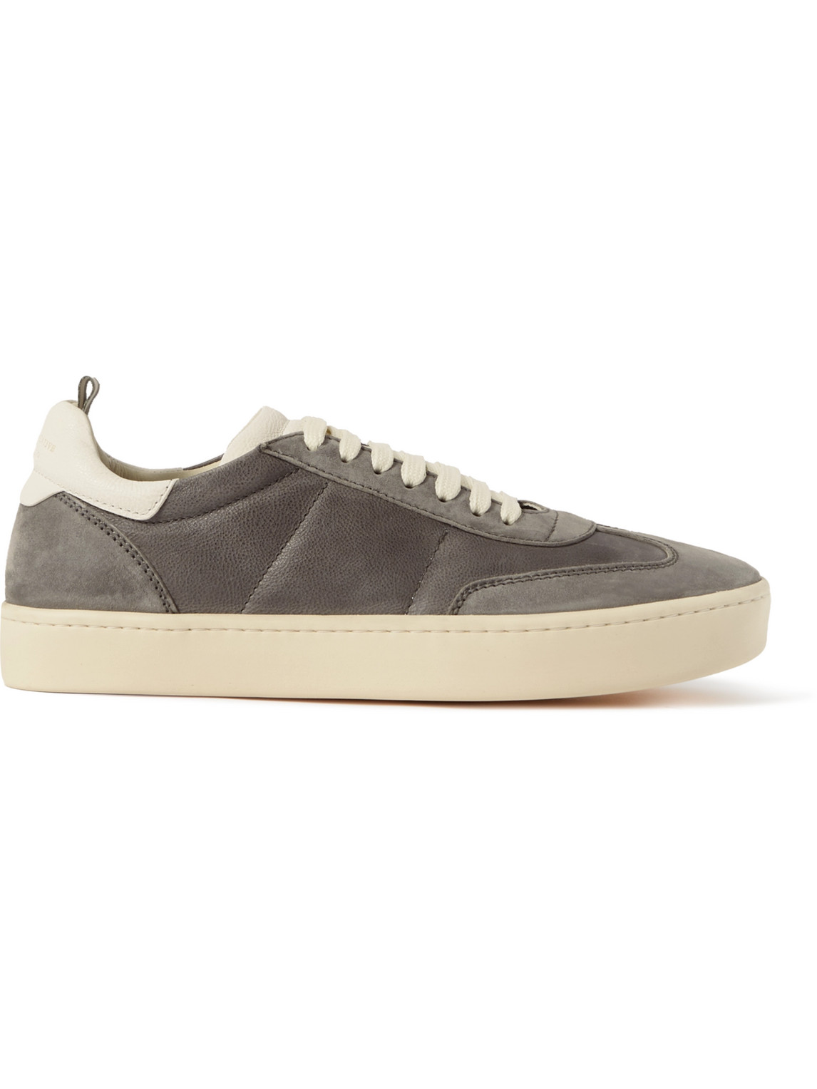 Officine Creative Kombined Suede-Trimmed Leather Sneakers