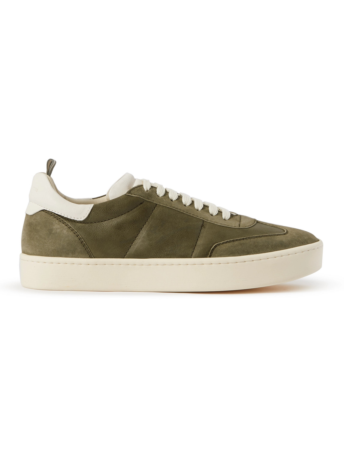 Officine Creative Kombined Suede-Trimmed Leather Sneakers