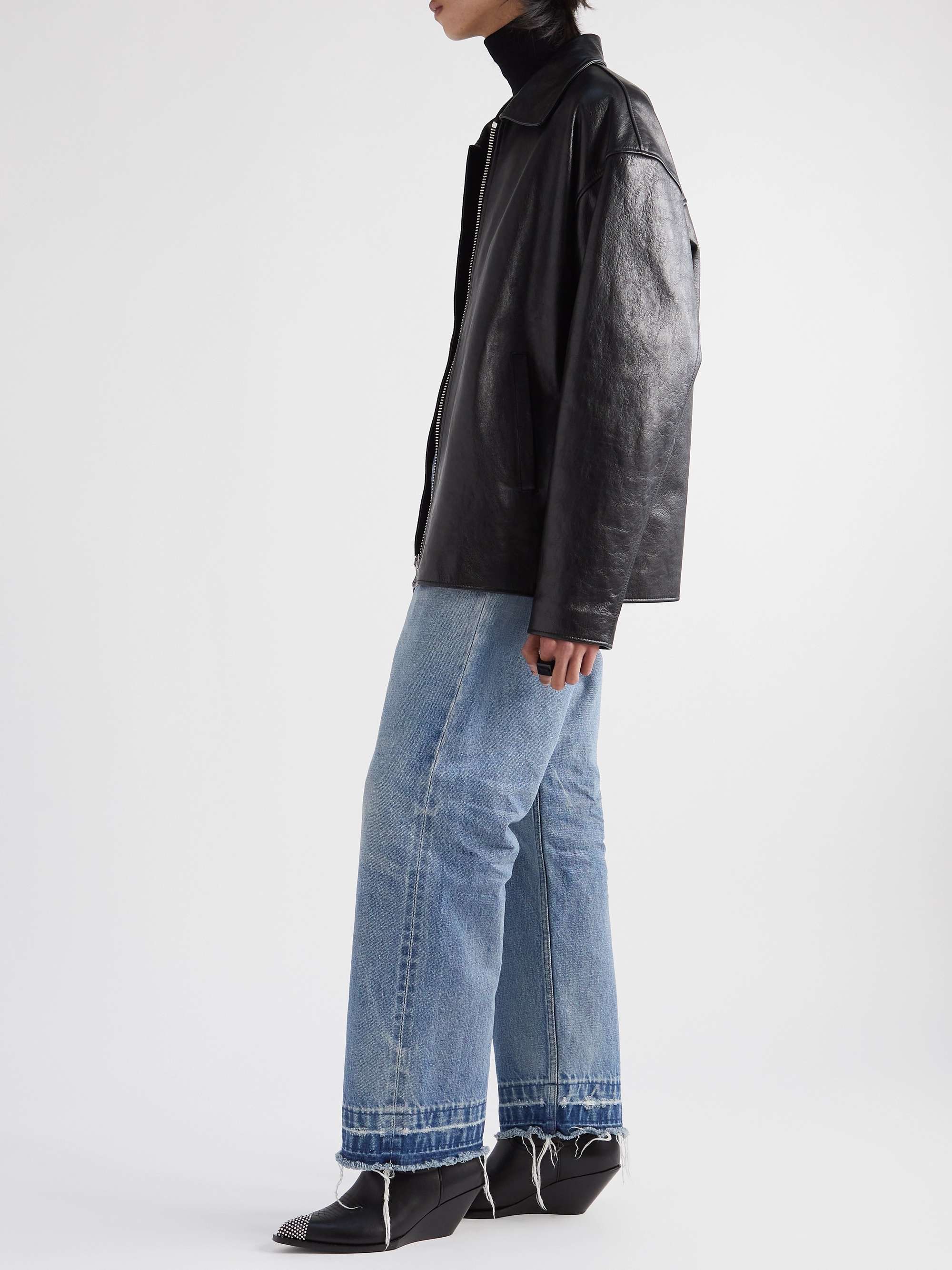 CELINE HOMME Wesley Straight-Leg Distressed Jeans