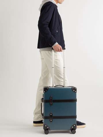Mens Bags Luggage and suitcases Globe-Trotter Centenary 30 Leather-trimmed Trolley Case in Blue for Men 