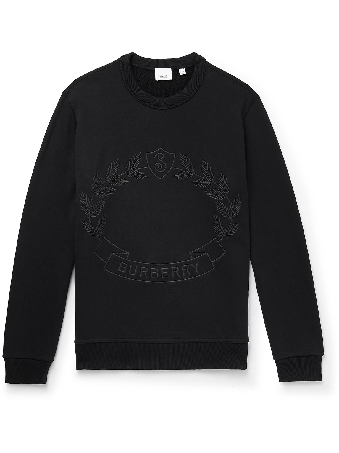 Burberry Logo-Embroidered Cotton-Jersey Sweatshirt