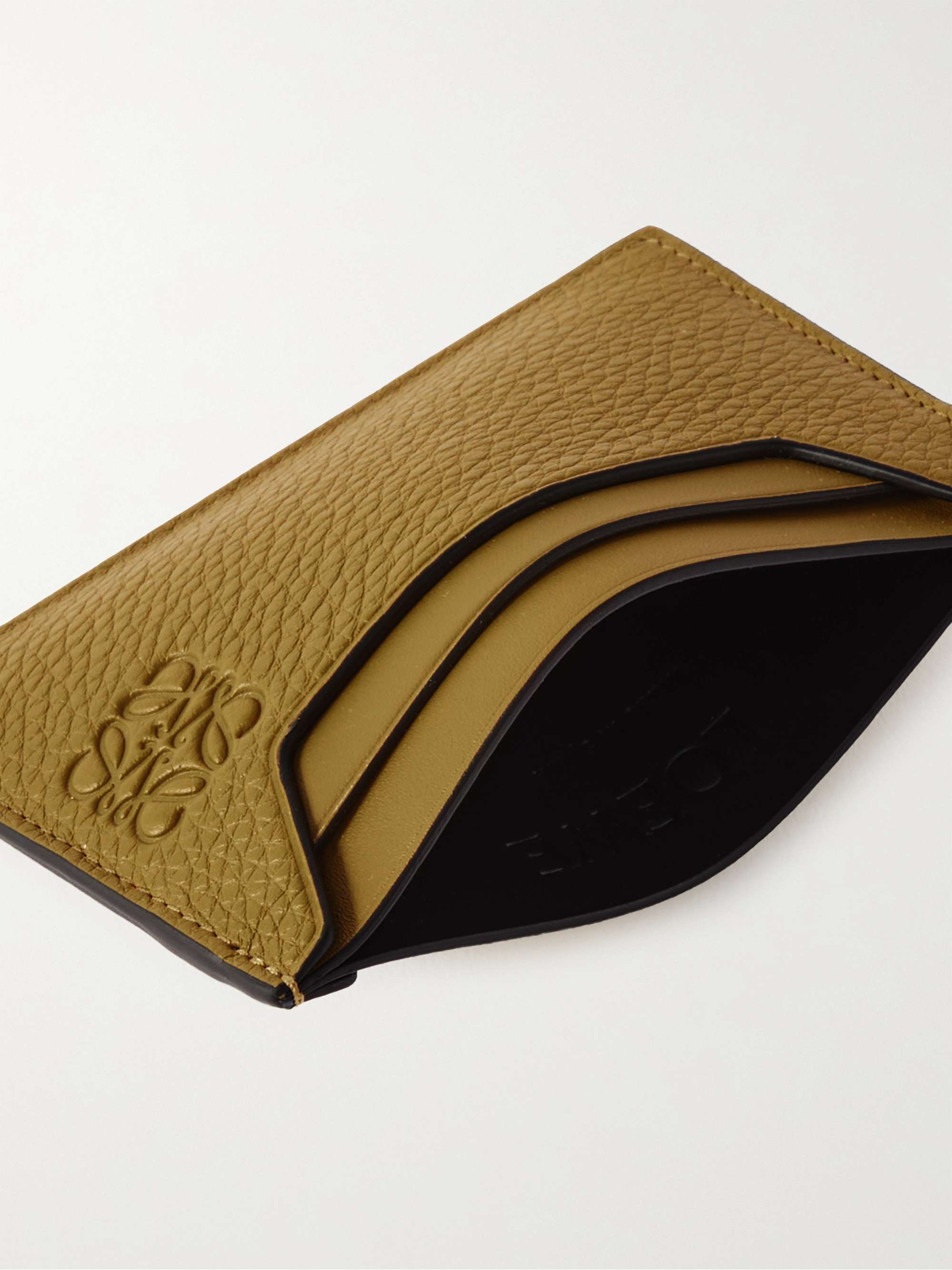 LOEWE Logo-Debossed Full-Grain Leather Cardholder