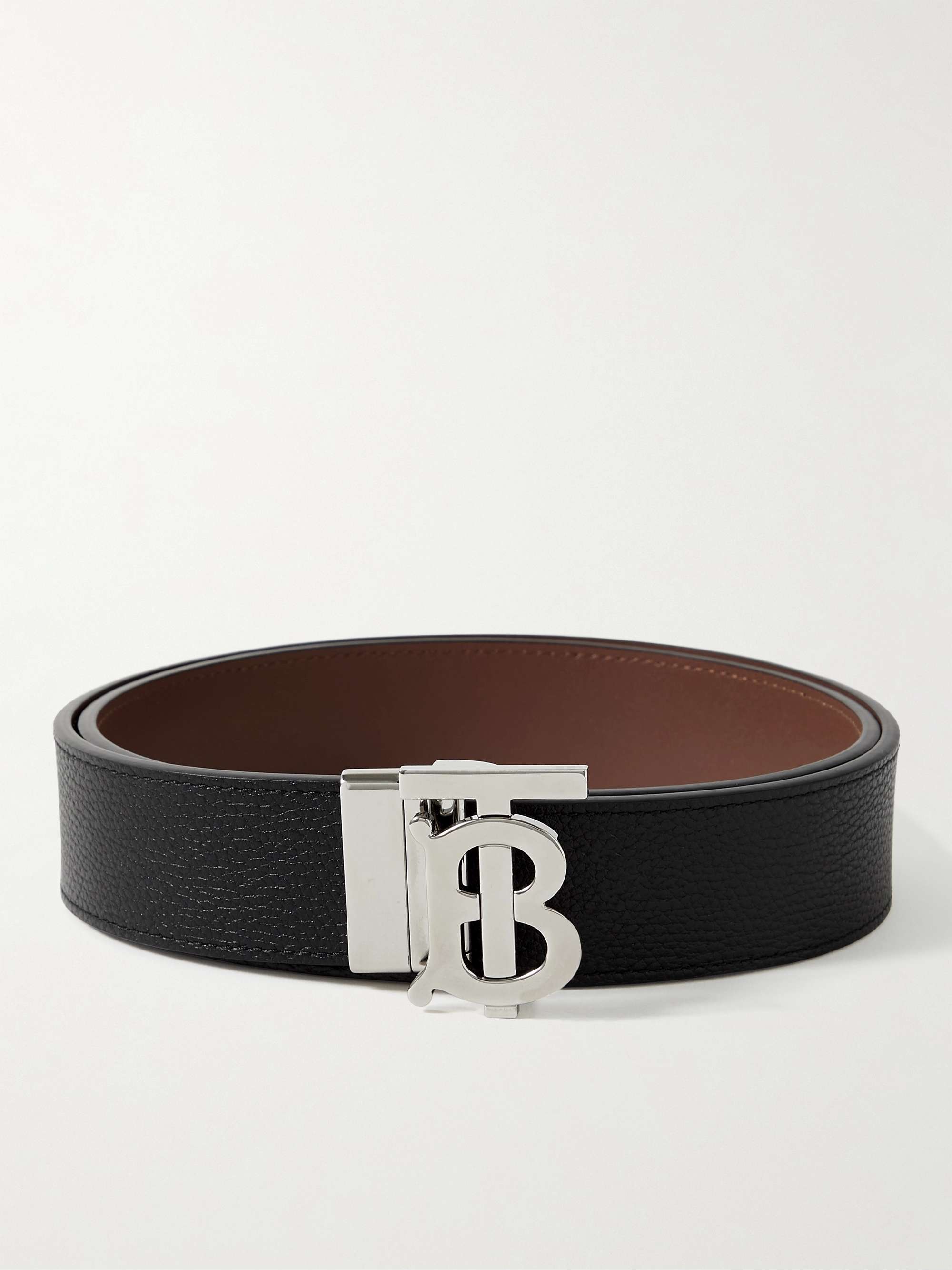 BURBERRY 3.5cm Reversible Leather Belt