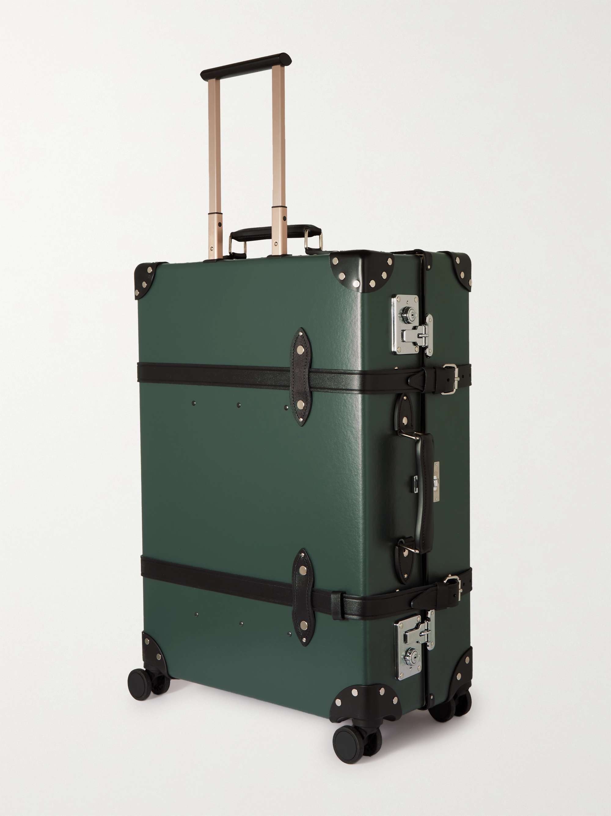 GLOBE-TROTTER + No Time to Die Large Check-In Leather-Trimmed Trolley Suitcase