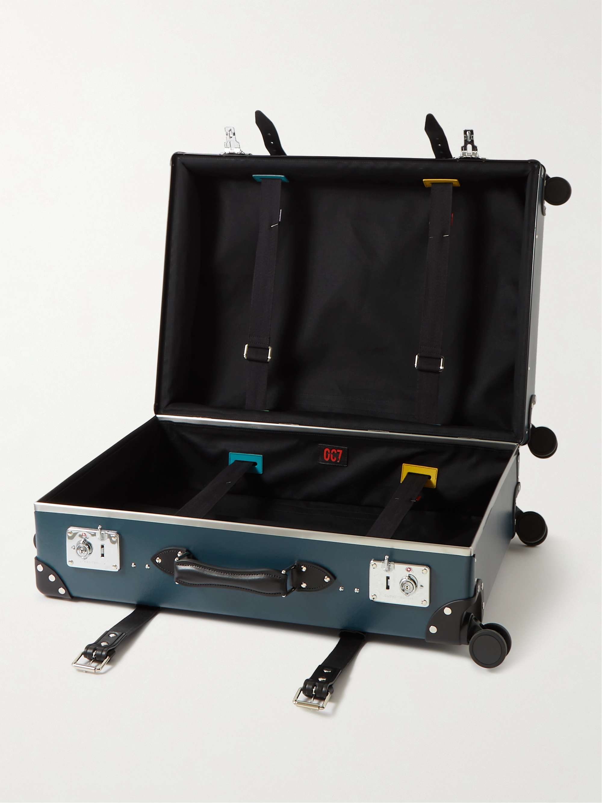 GLOBE-TROTTER + Dr. No Large Check-In Leather-Trimmed Trolley Case