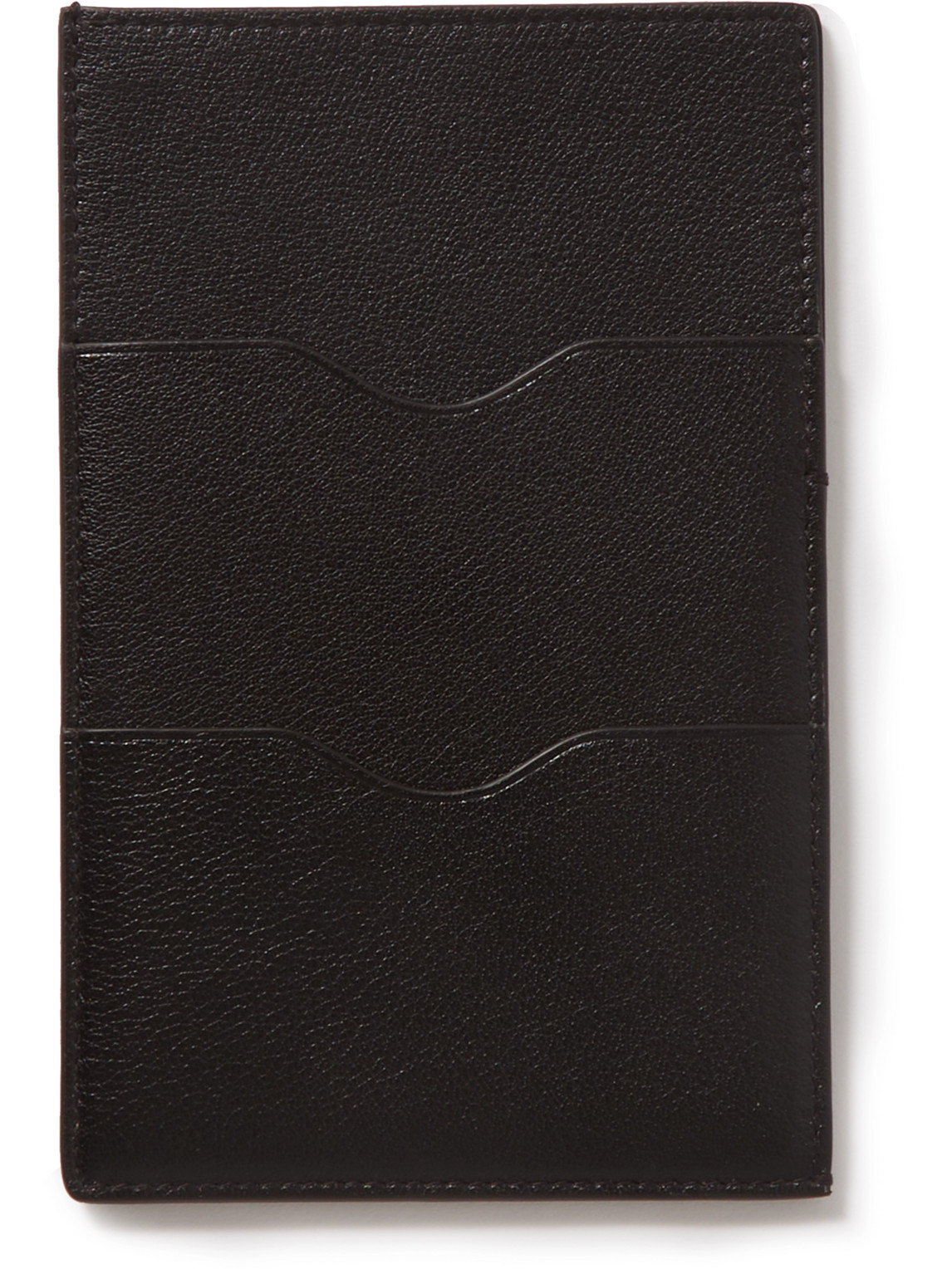 Metier Full-grain Leather Travel Wallet In Black