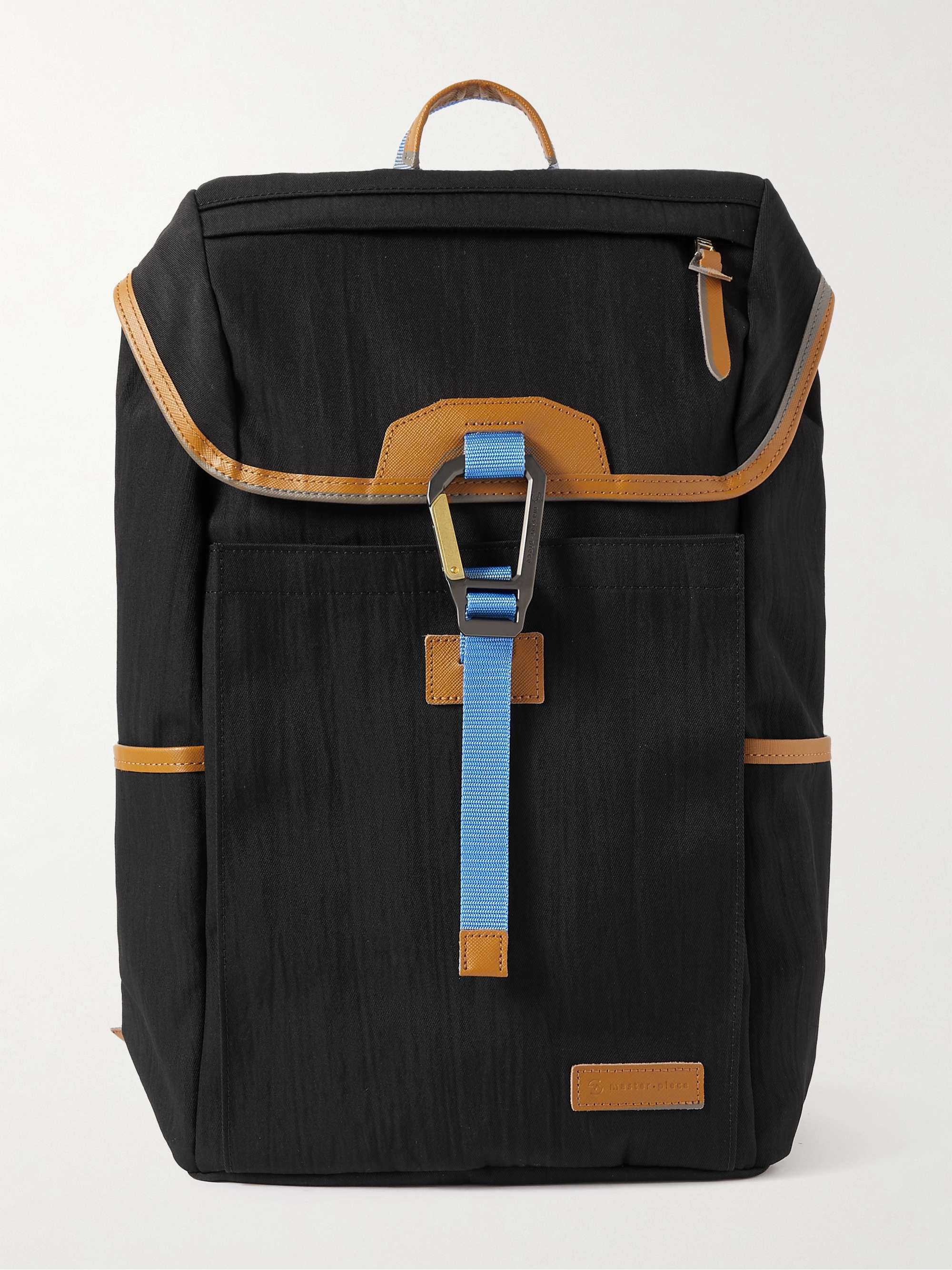 MASTER-PIECE Link Leather-Trimmed Nylon-Twill Backpack