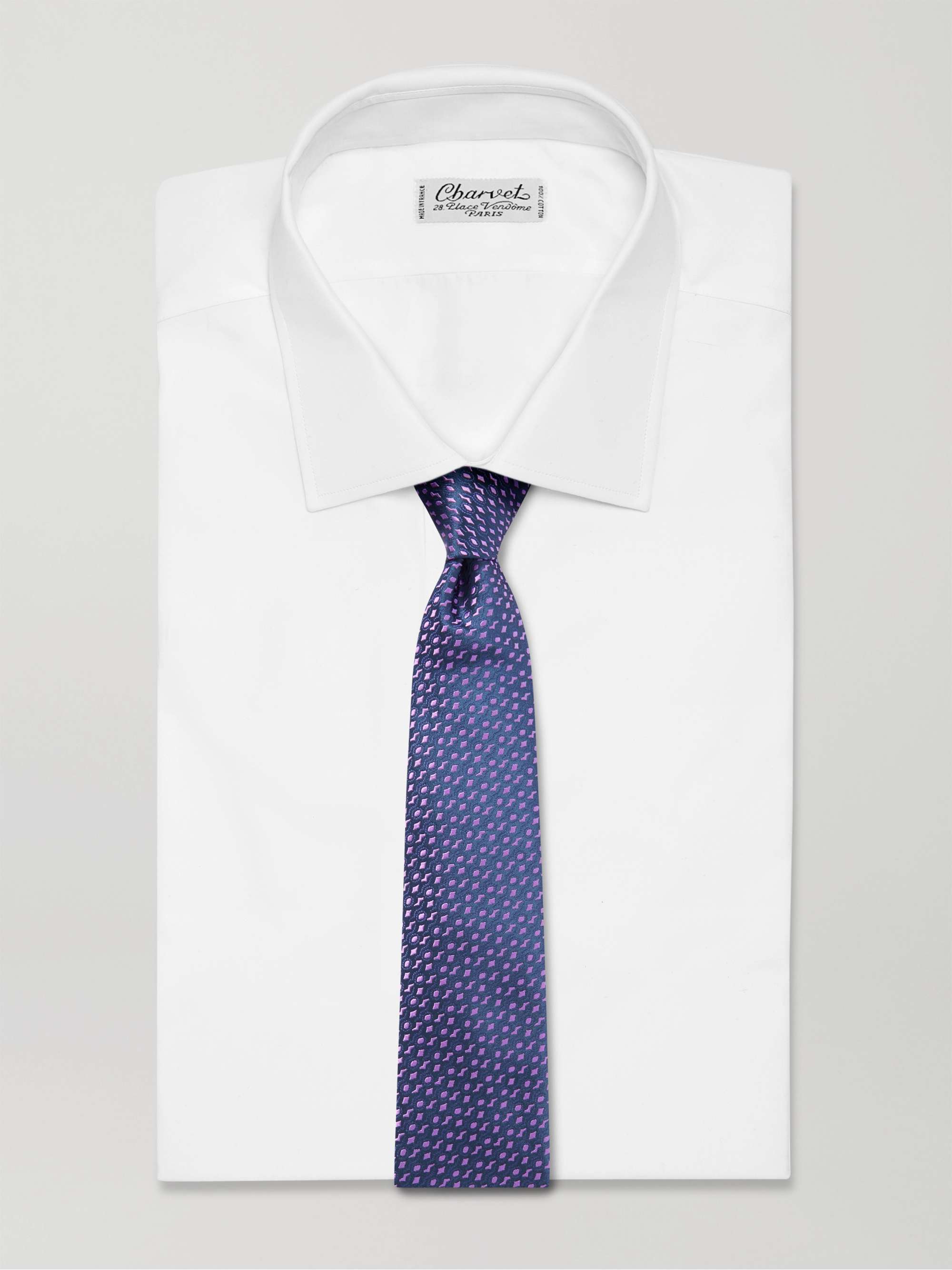 CHARVET 8cm Silk-Jacquard Tie