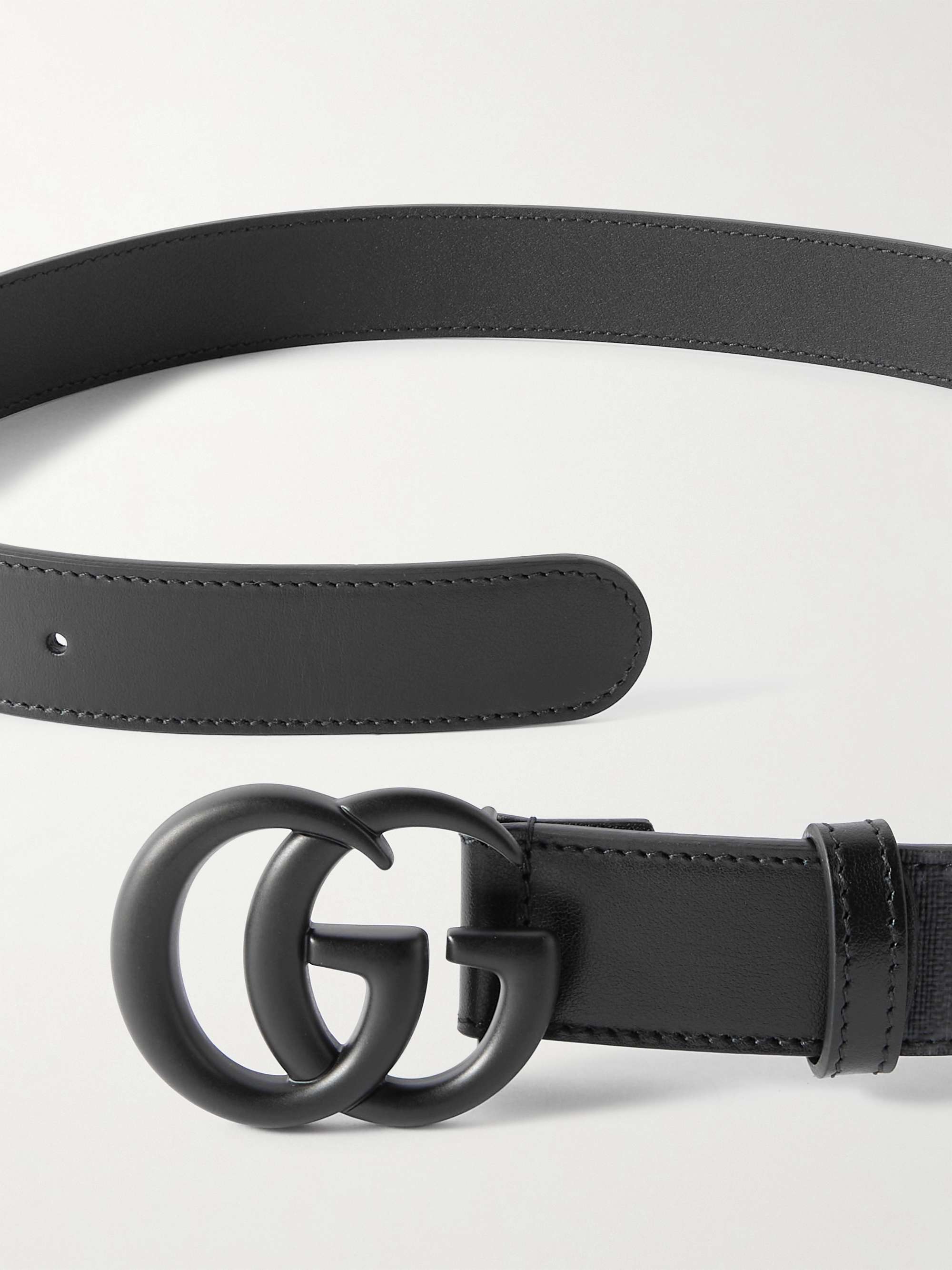 GUCCI 3cm Marmont Leather Belt