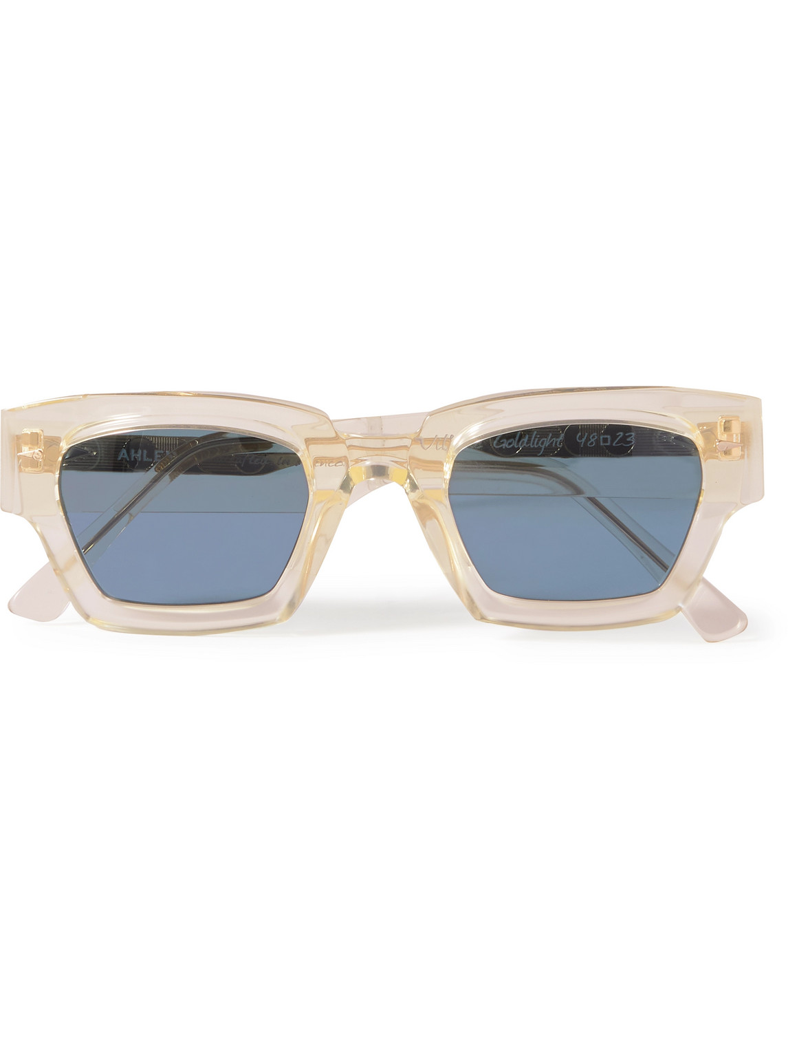 Ahlem Villette Rectangle-frame Acetate Sunglasses In Yellow