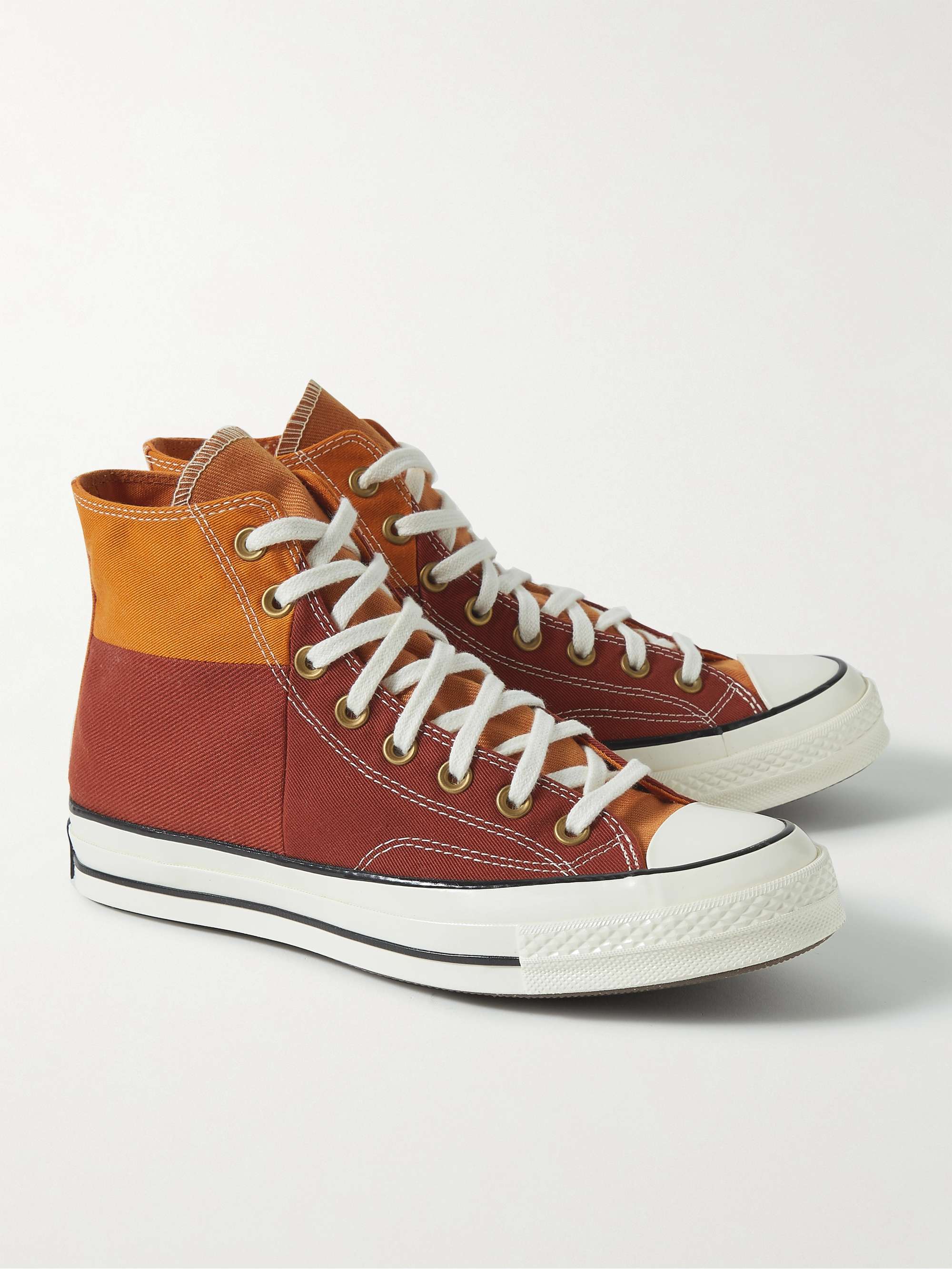 CONVERSE Chuck 70 Colour-Block Recycled Canvas High-Top Sneakers