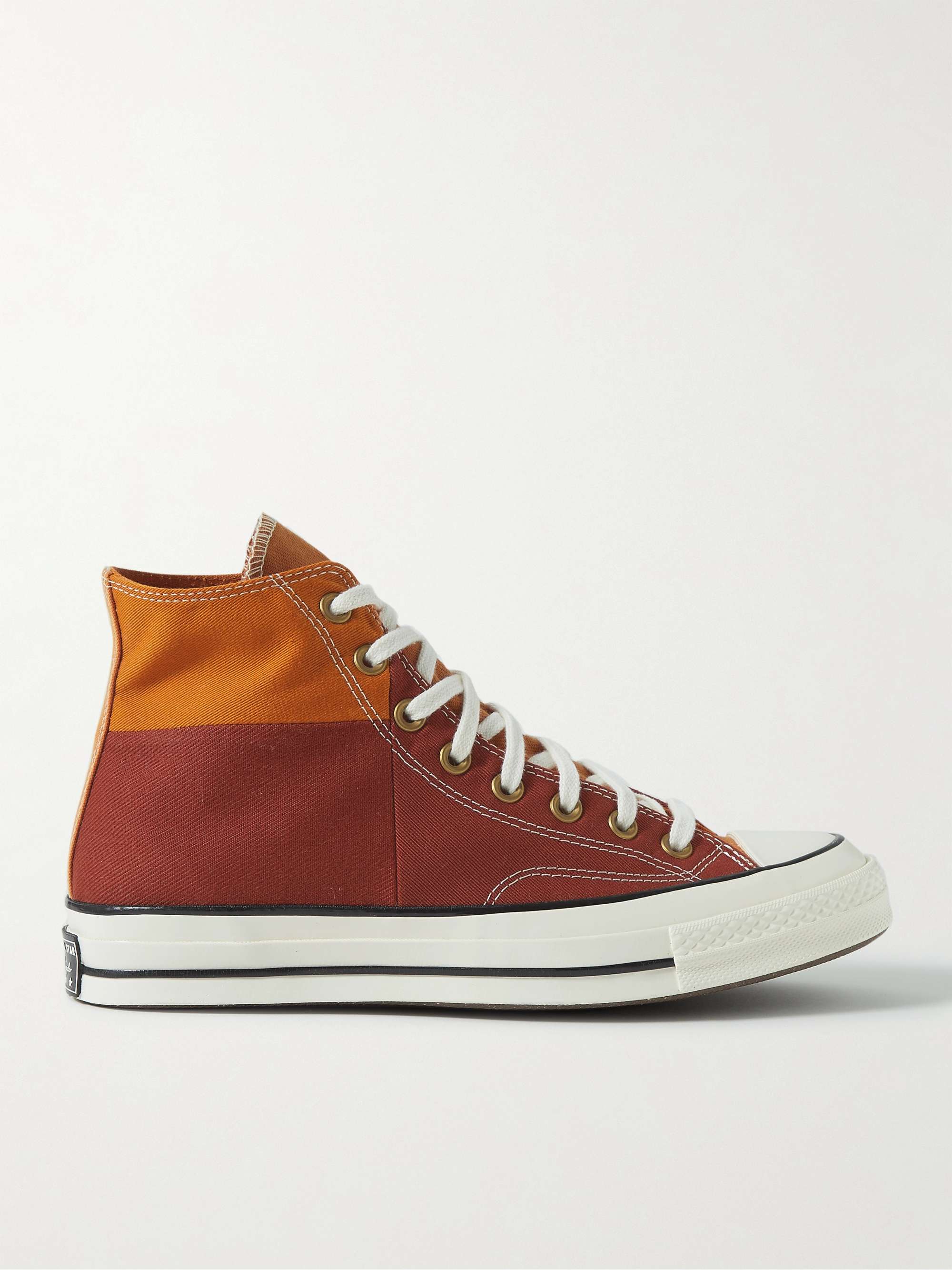 CONVERSE Chuck 70 Colour-Block Recycled Canvas High-Top Sneakers