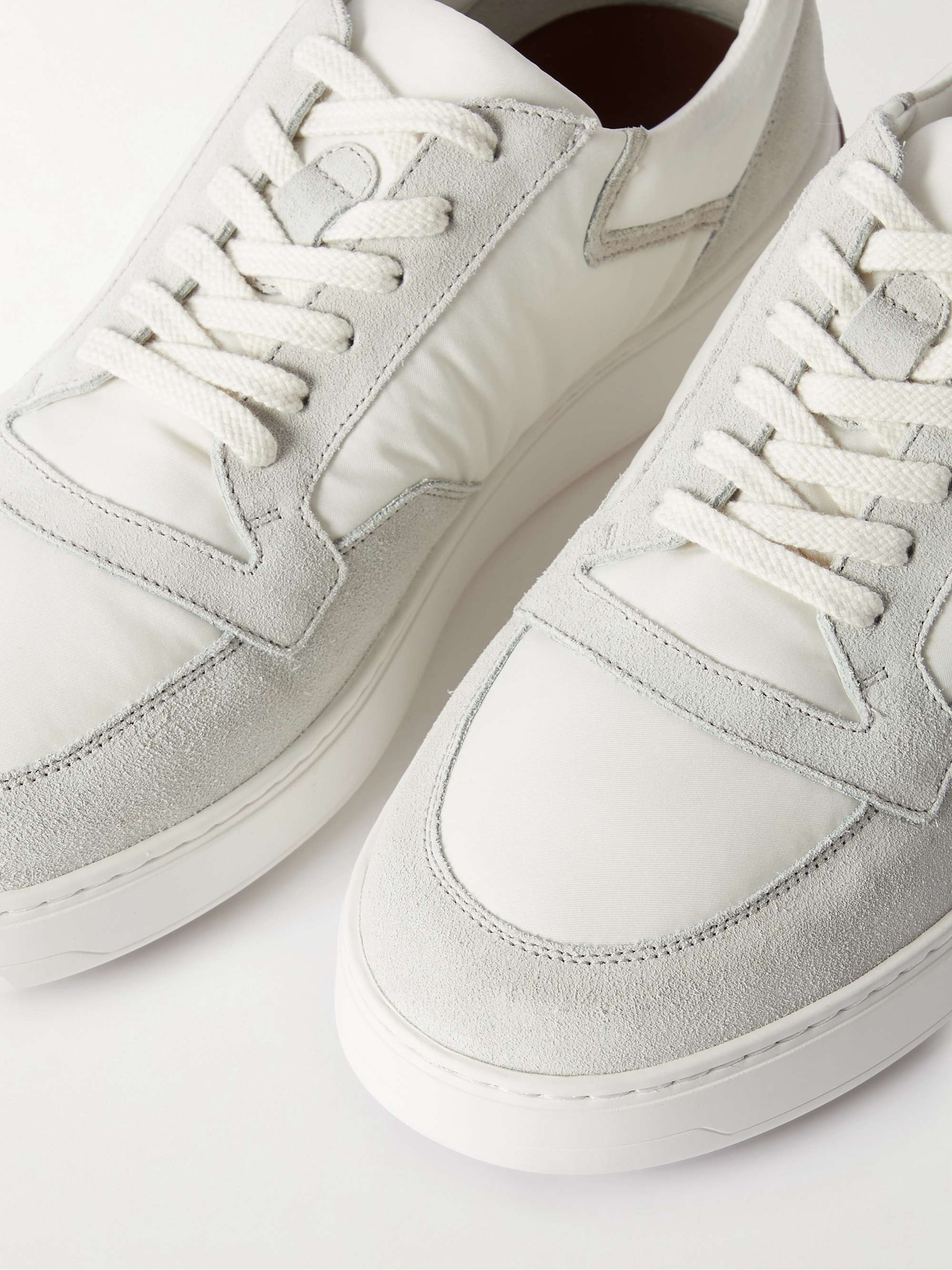 LORO PIANA Newport Suede-Trimmed Shell Sneakers
