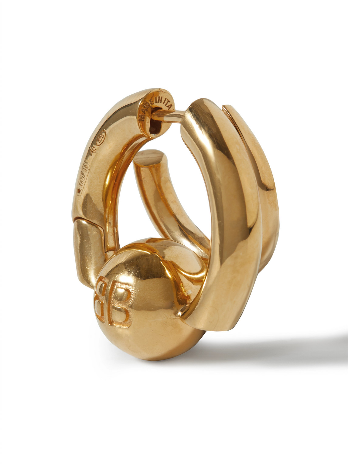 Balenciaga Gold-tone Single Hoop Earring
