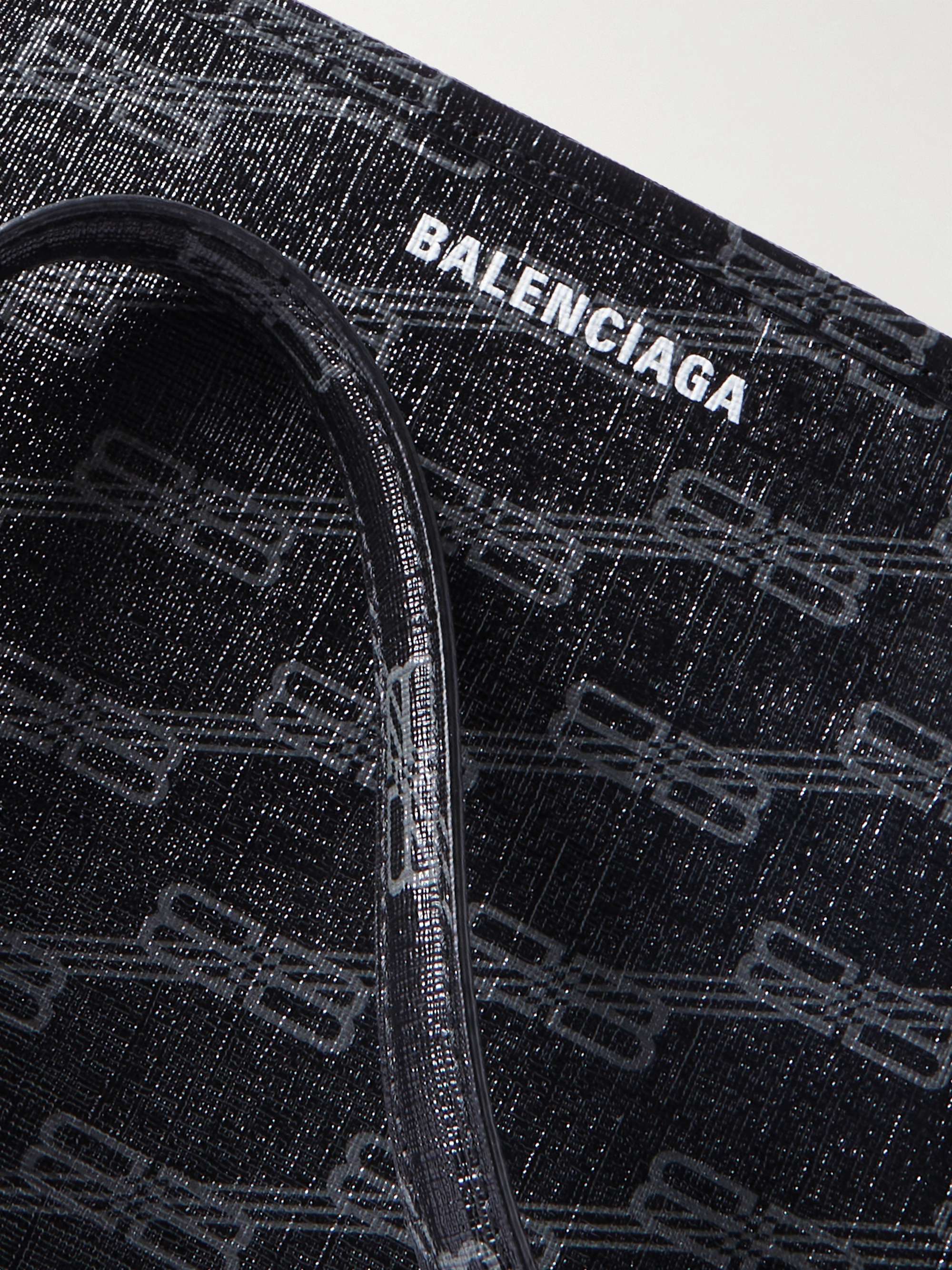 BALENCIAGA Logo-Print Coated-Canvas Tote Bag