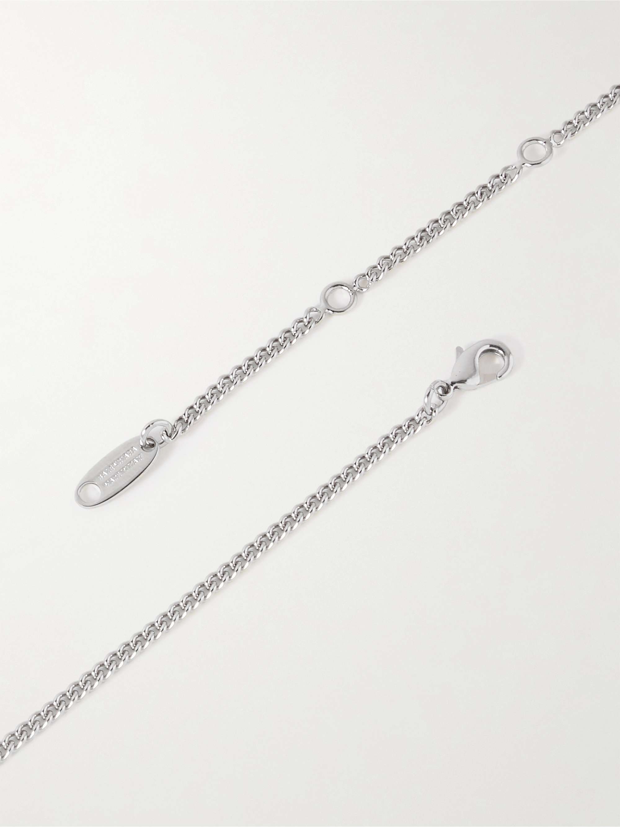 BALENCIAGA Shiny Silver-Tone Necklace