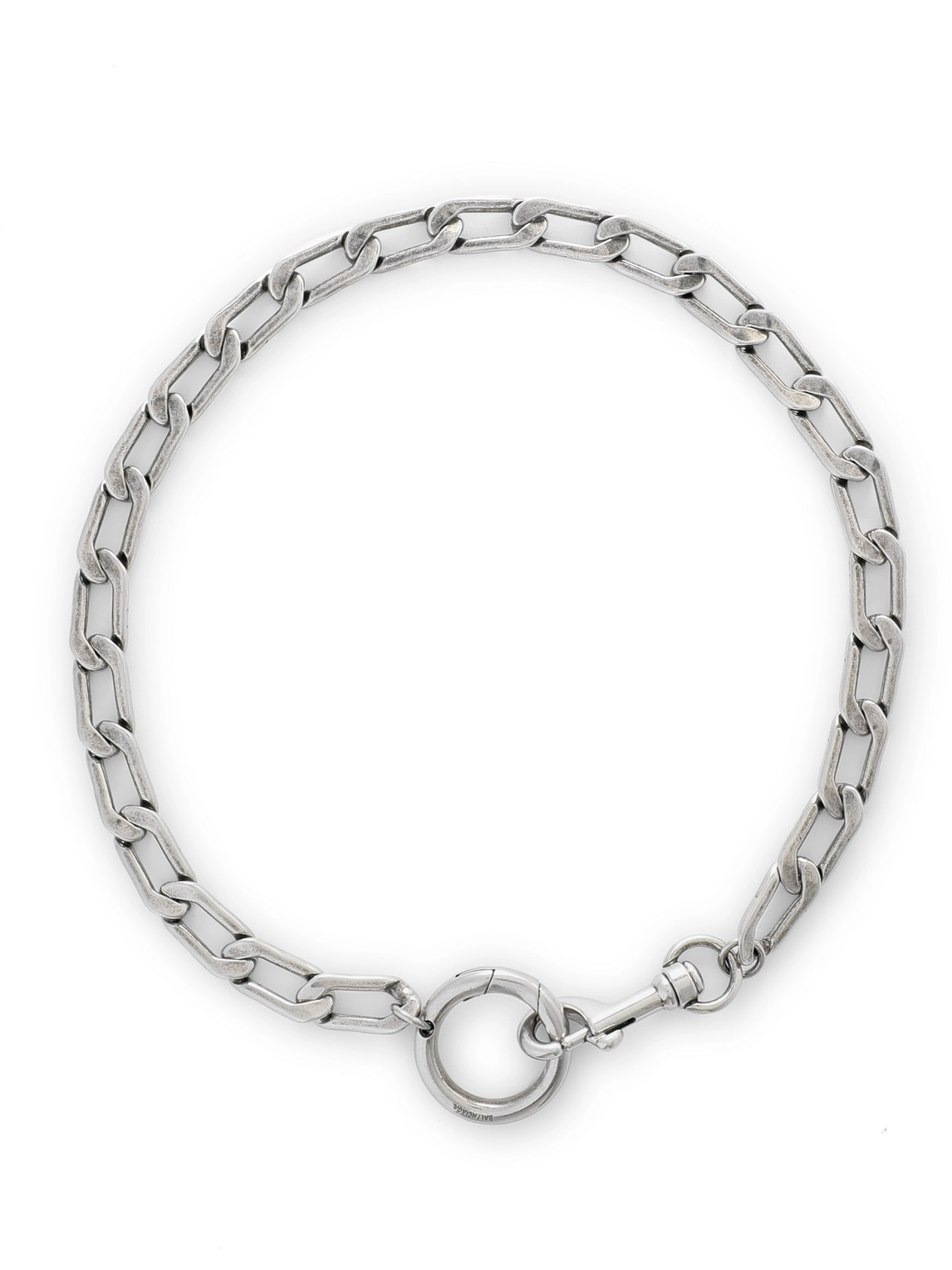 Balenciaga Antiqued Silver-tone Chain Necklace