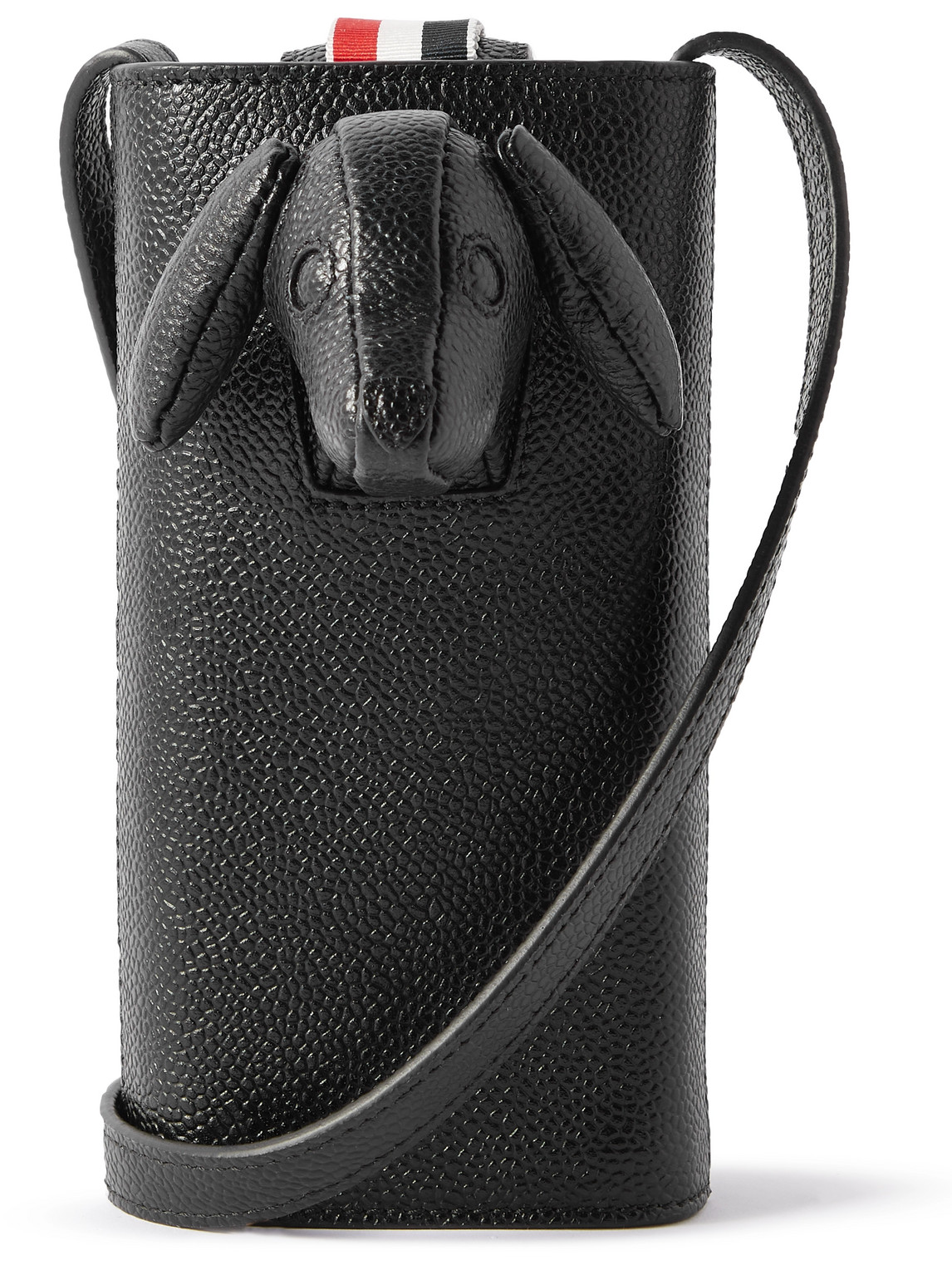 Hector Pebble-grain Leather Pouch In Black