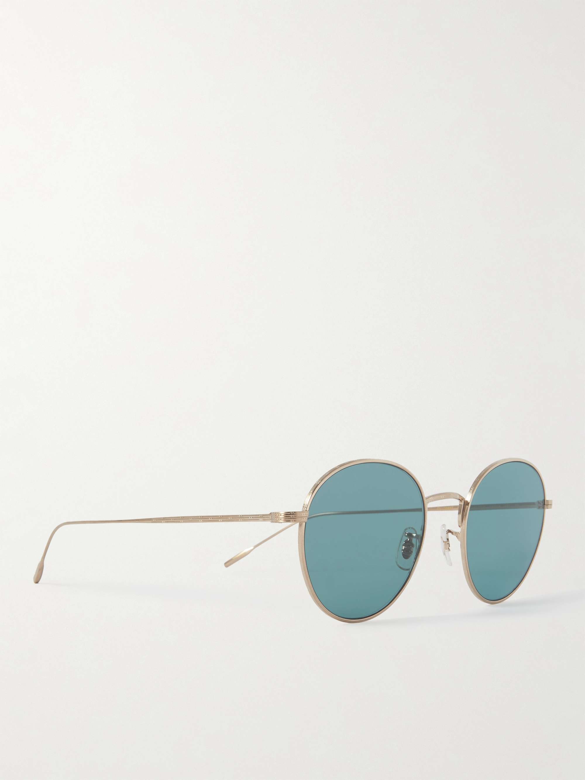 OLIVER PEOPLES Altair Round-Frame Titanium Sunglasses