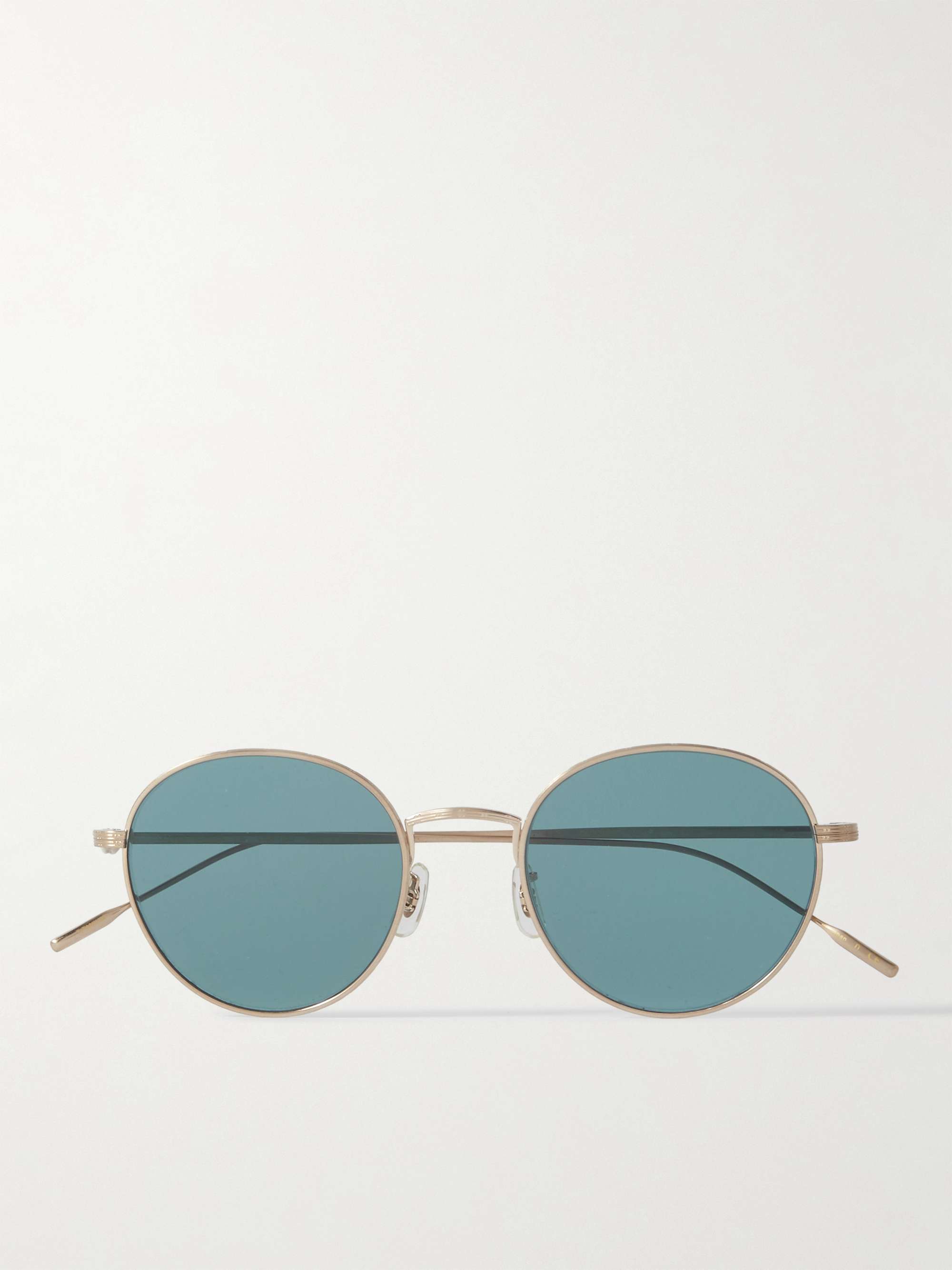 OLIVER PEOPLES Altair Round-Frame Titanium Sunglasses