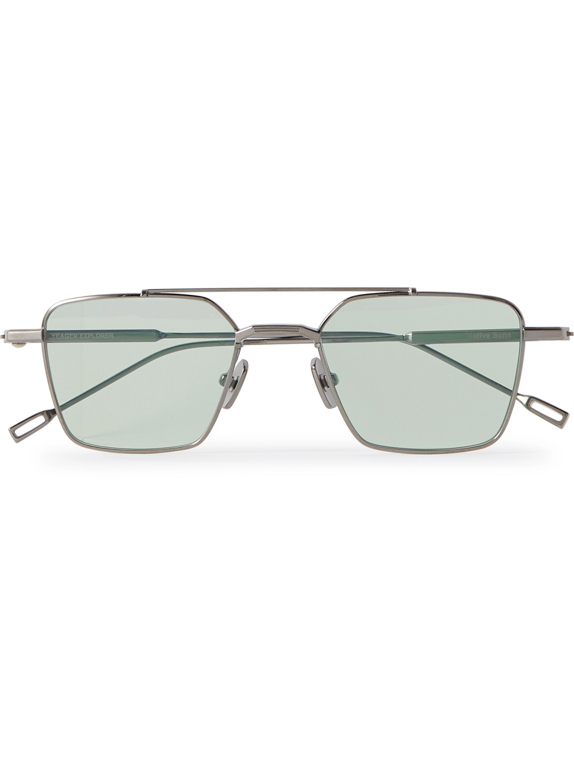 Native Sons Yeager Explorer Aviator-style Silver-tone Sunglasses In Grey |  ModeSens