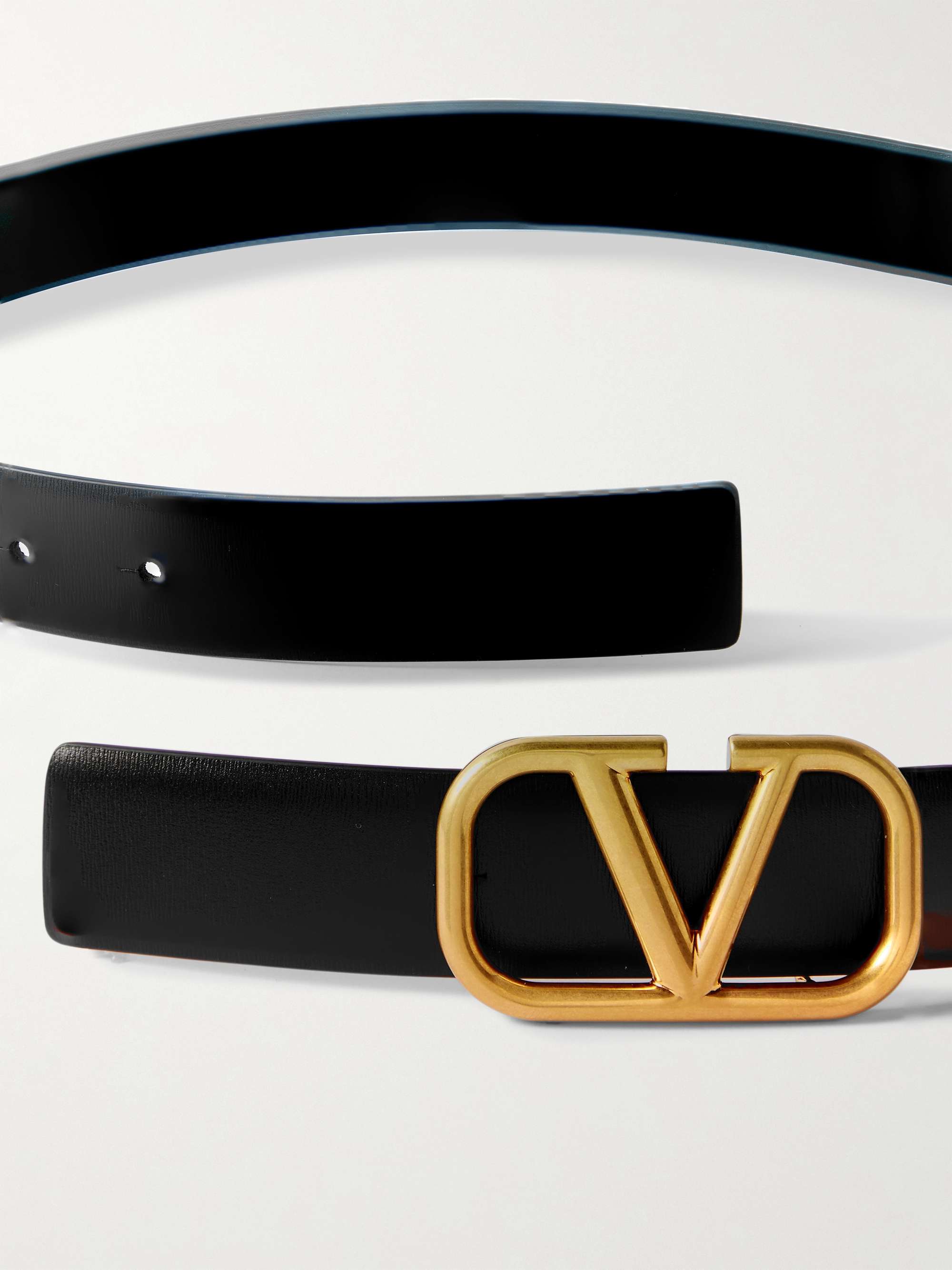 VALENTINO Valentino Garavani 3cm V-Logo Leather Belt
