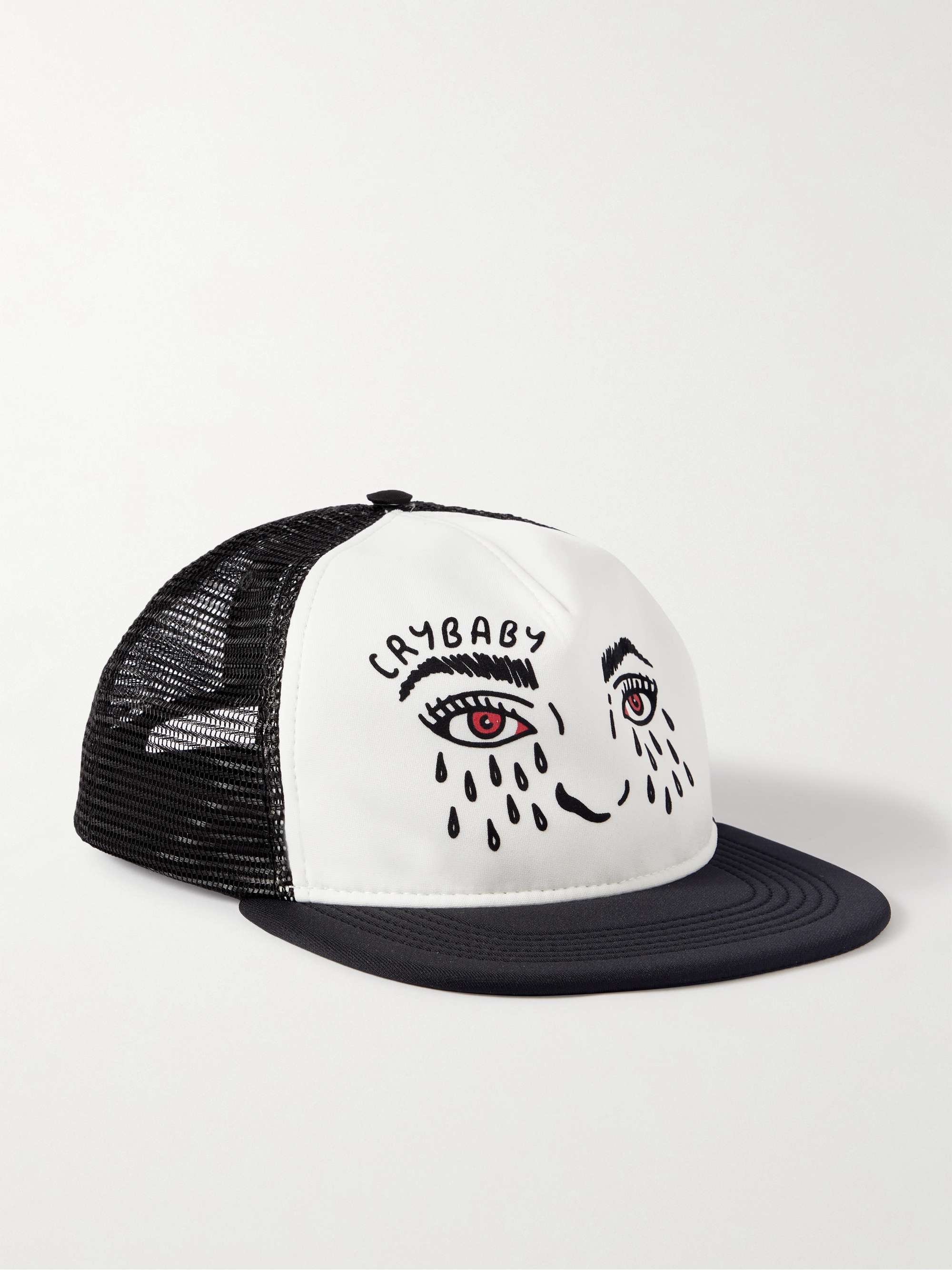 CELINE HOMME Cry Baby Printed Twill and Mesh Trucker Hat