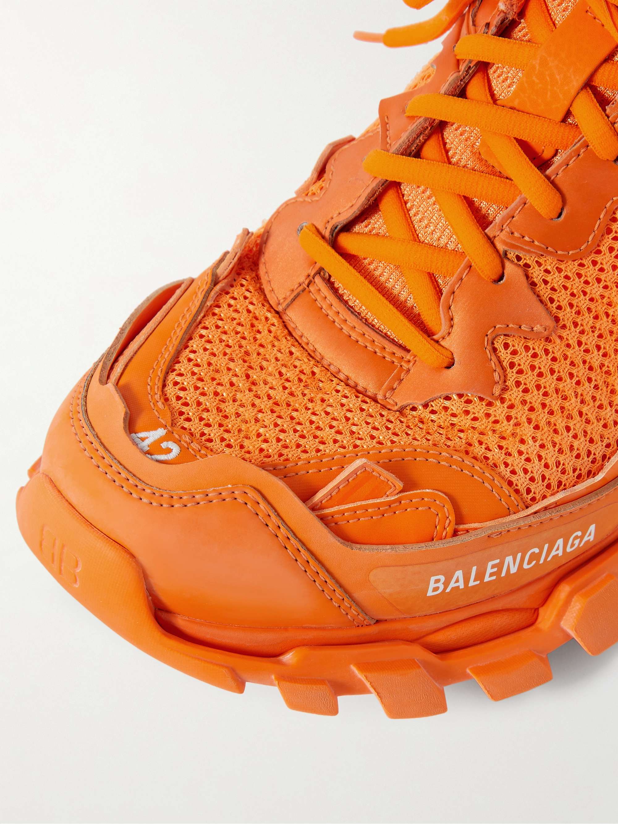BALENCIAGA Track.3 Distressed Mesh and Nylon Sneakers