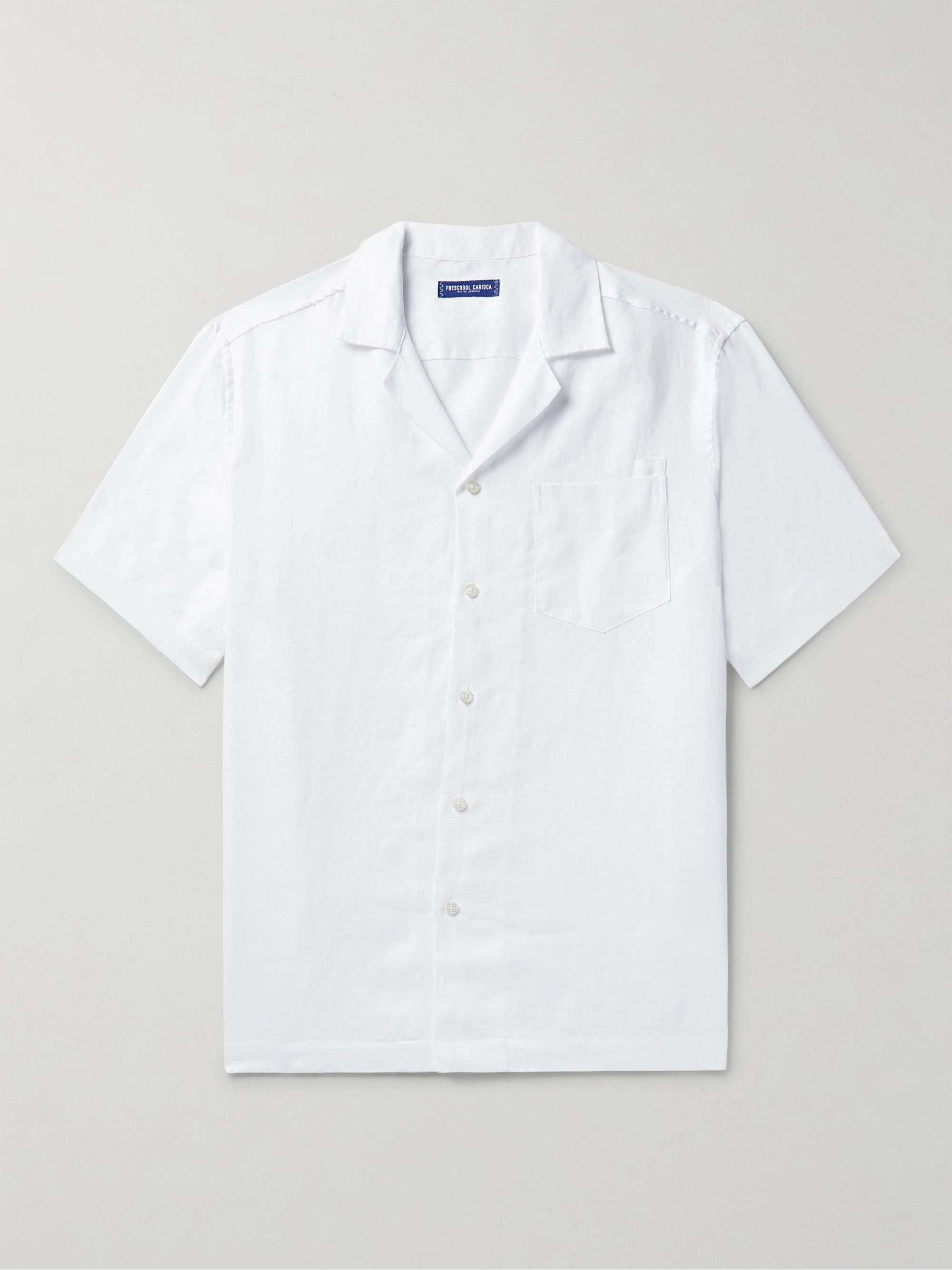 FRESCOBOL CARIOCA Angelo Camp-Collar Linen Shirt