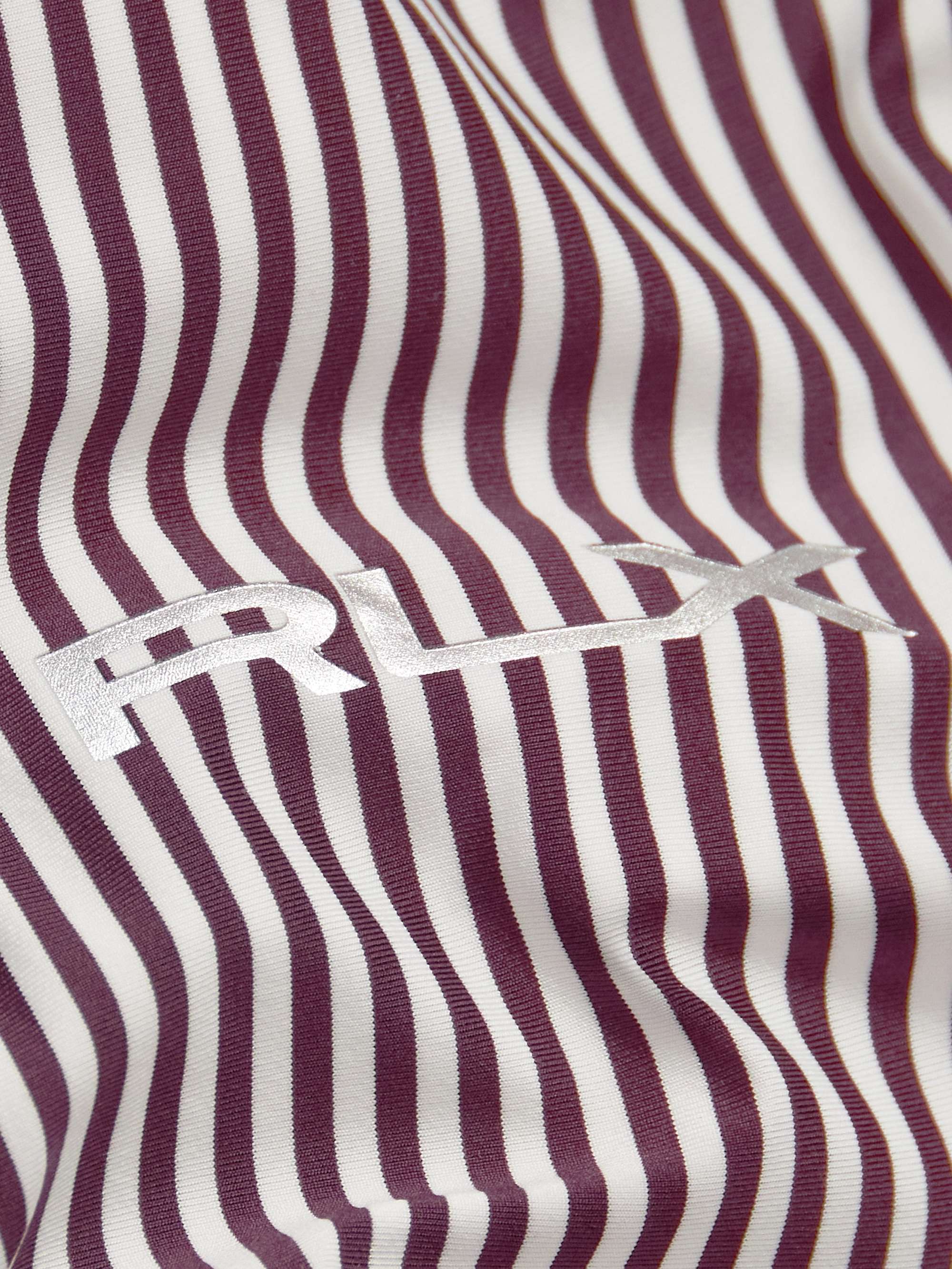 RLX RALPH LAUREN Striped Logo-Print Recycled Jersey Polo Shirt