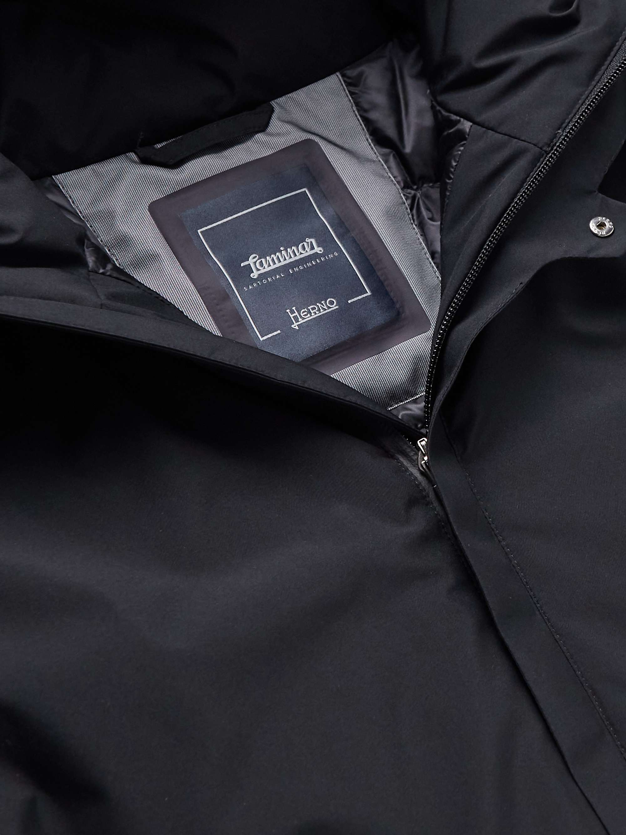 HERNO LAMINAR GORE-TEX INFINIUM™ WINDSTOPPER® Hooded Down Jacket