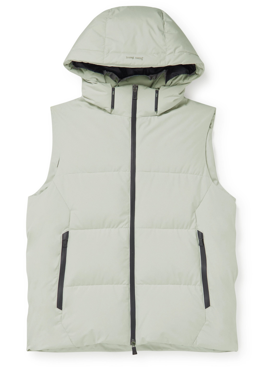 Herno Laminar Quilted Gore-tex™ Windstopper Hooded Down Gilet In Neutrals