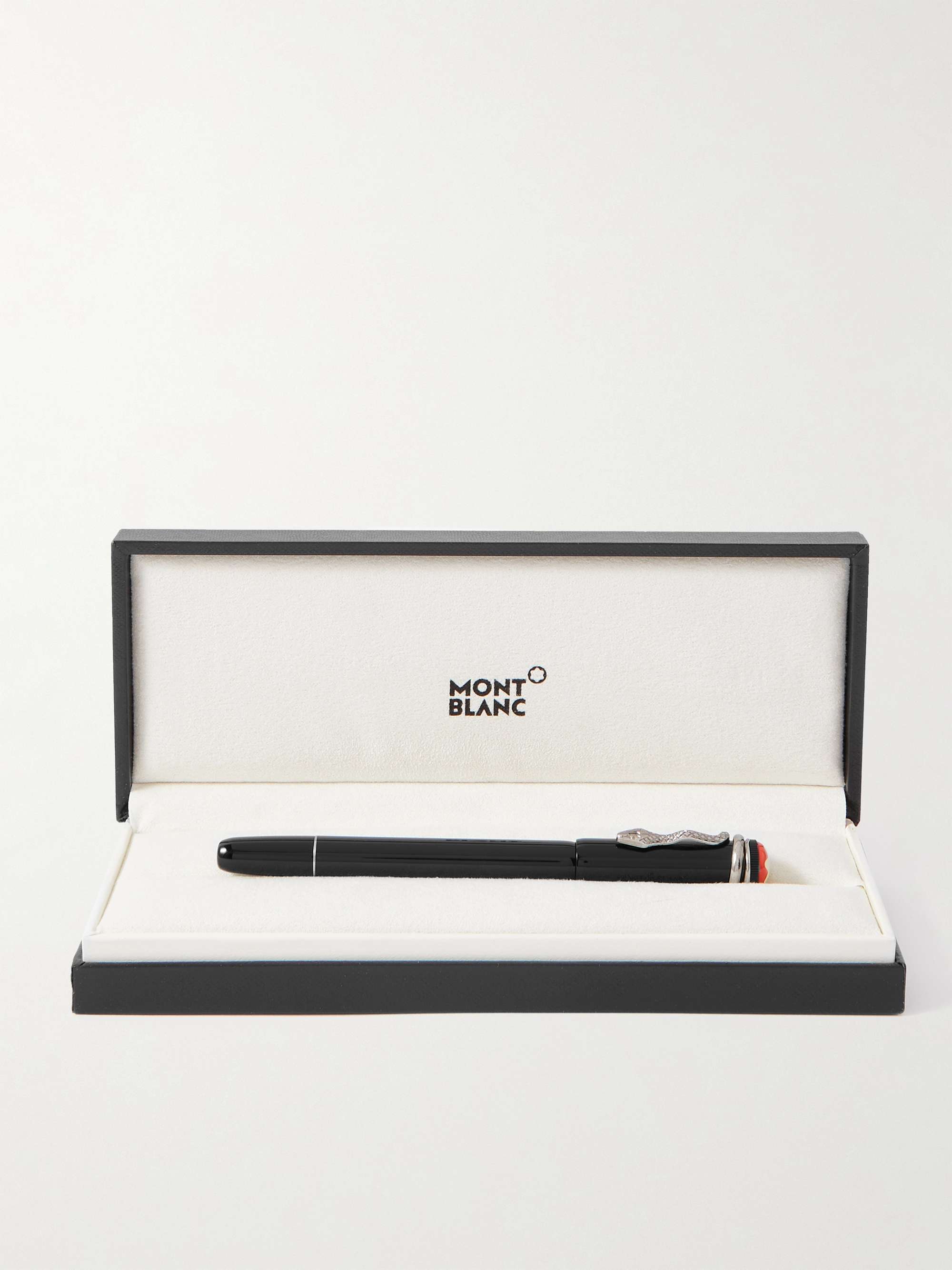 MONTBLANC Heritage Collection Rouge et Noir Silver-Tone and Resin Fountain Pen