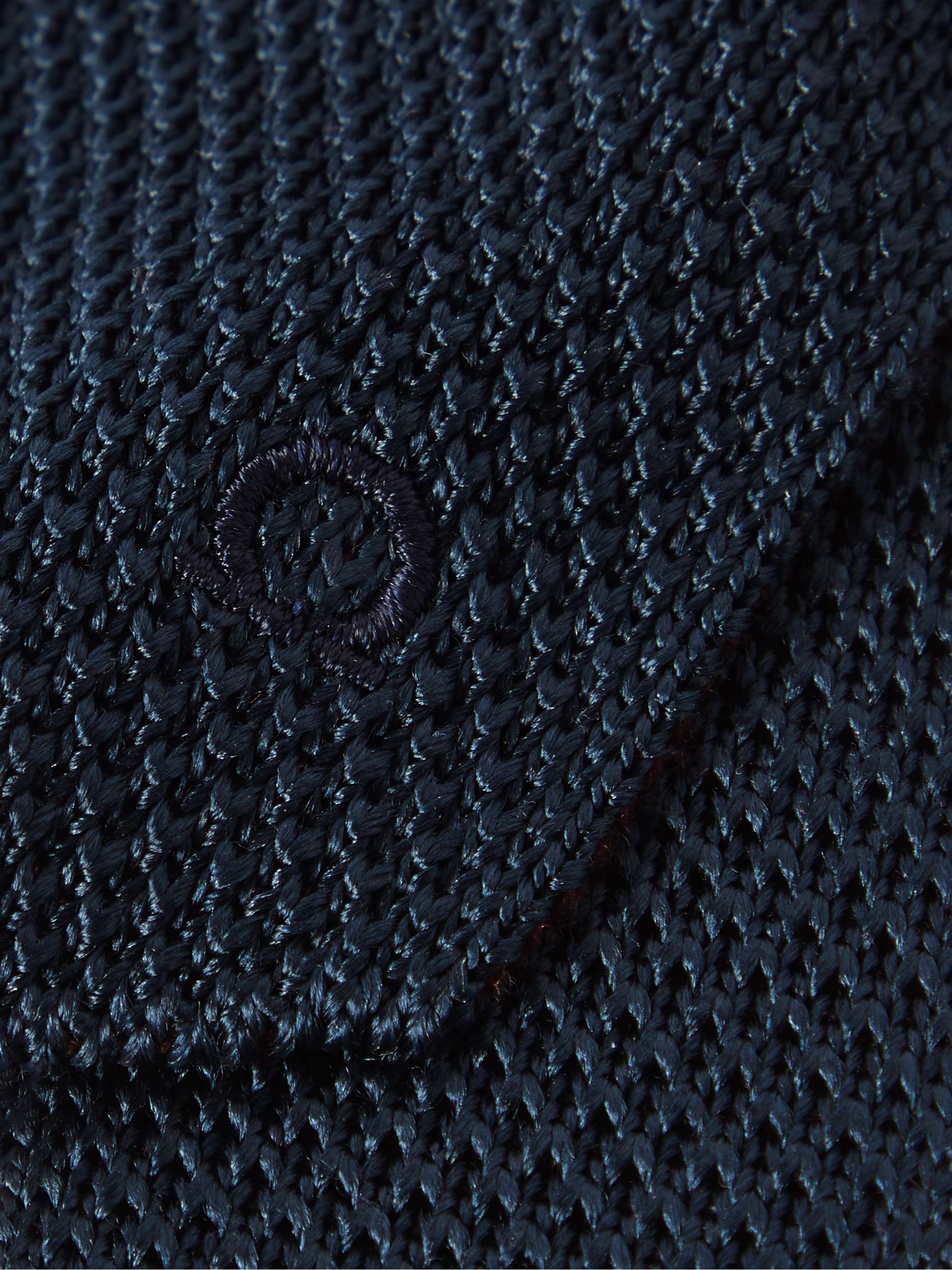 SALVATORE FERRAGAMO 8cm Logo-Embroidered Silk and Cashmere-Blend Tie