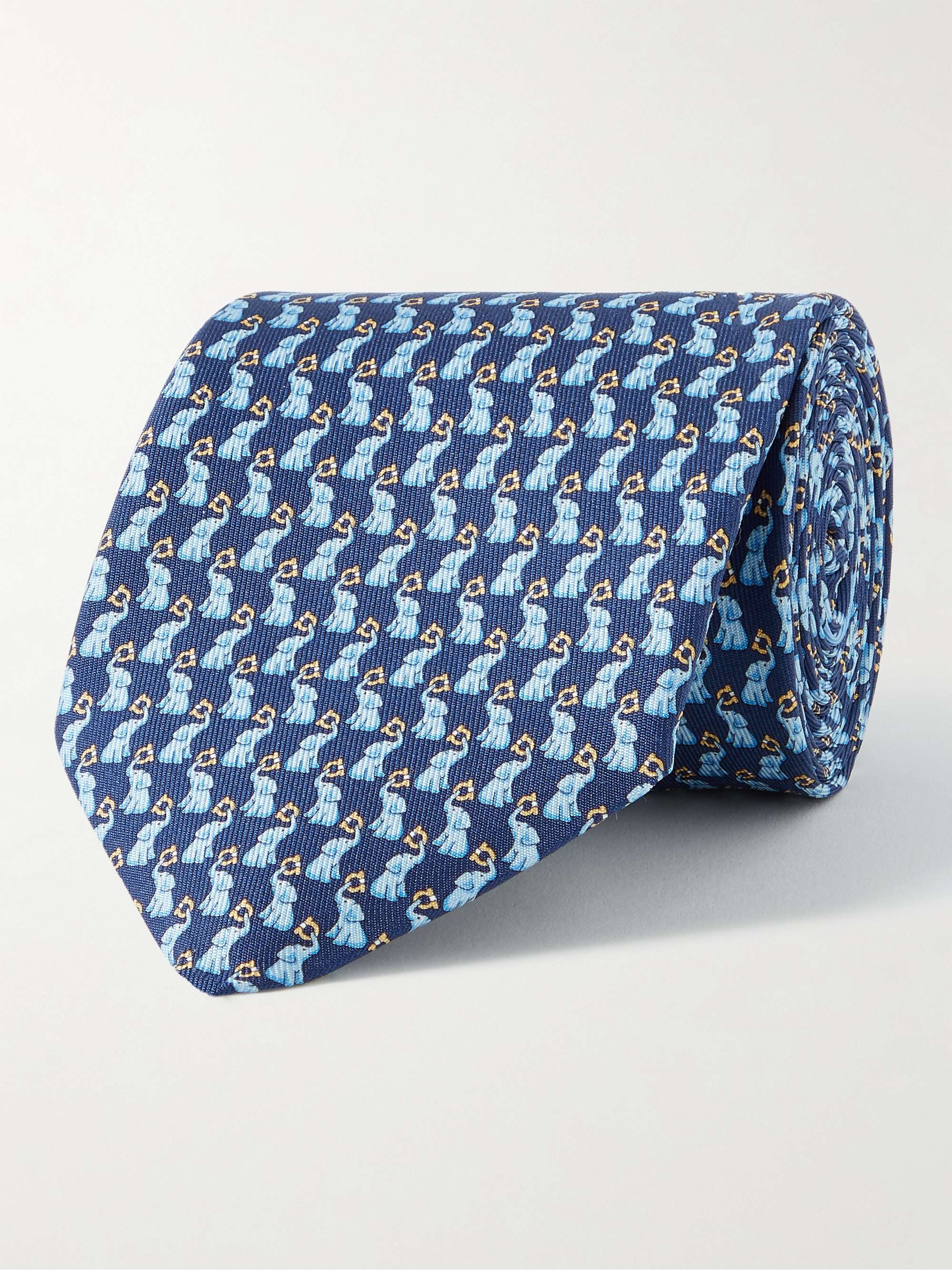 SALVATORE FERRAGAMO 8cm Printed Silk Tie