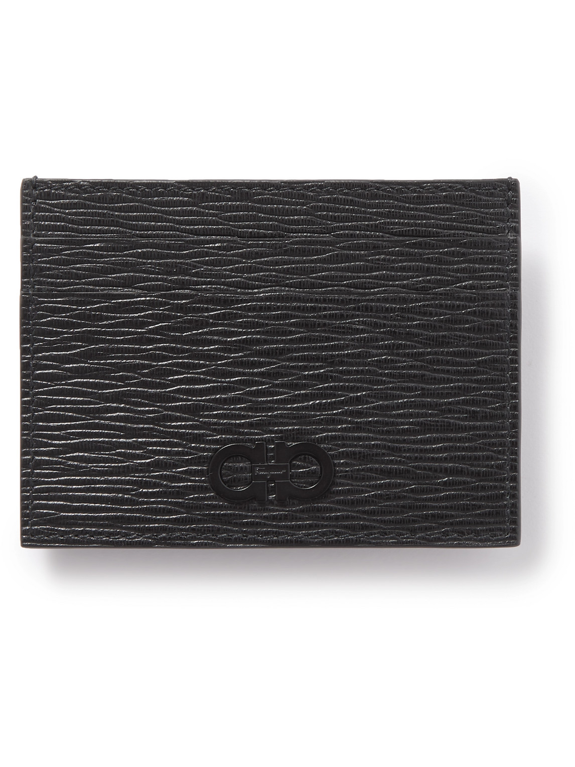 Gancini Logo-Appliquéd Full-Grain Leather Cardholder