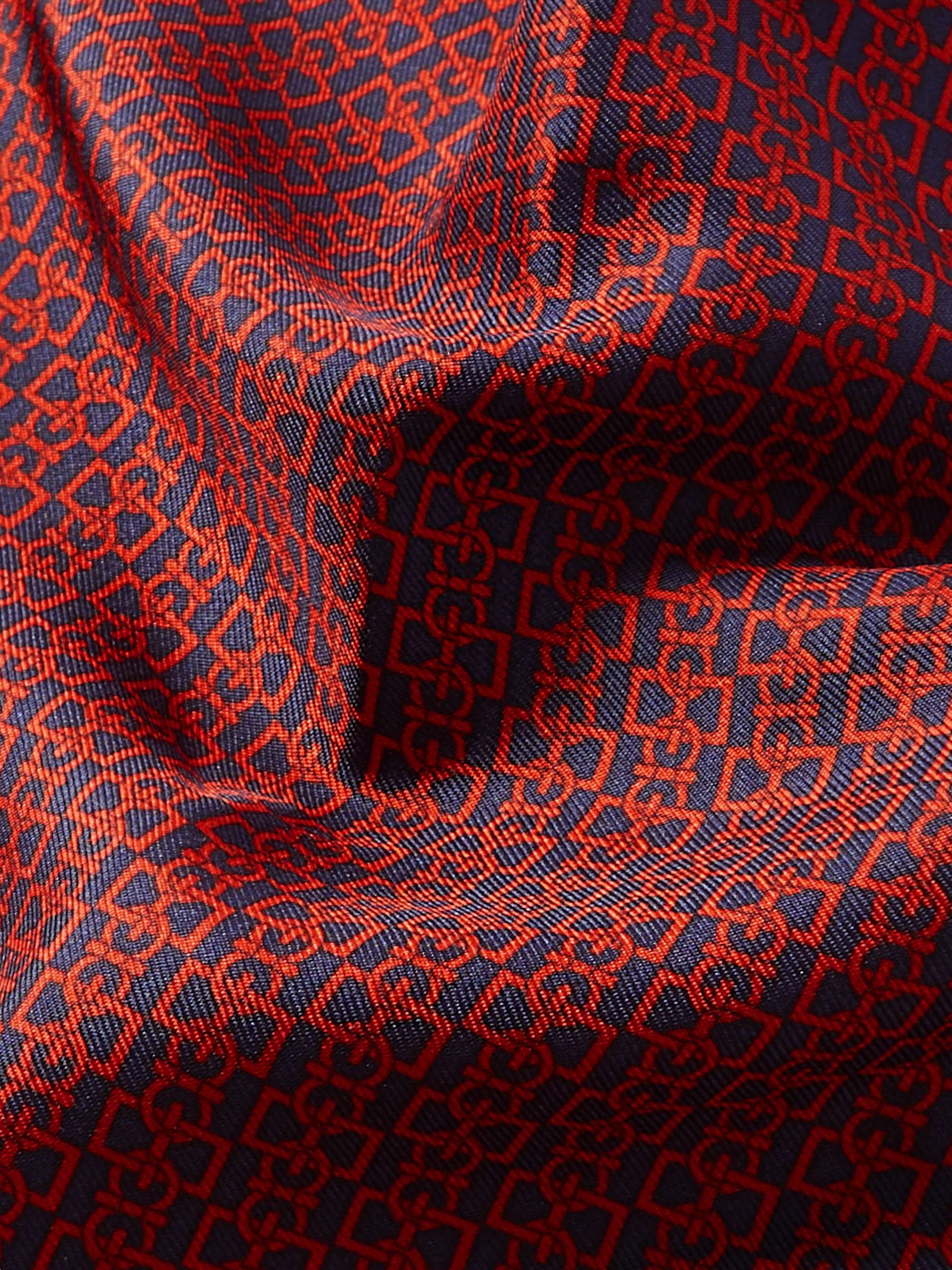 SALVATORE FERRAGAMO Printed Silk-Twill Pocket Square