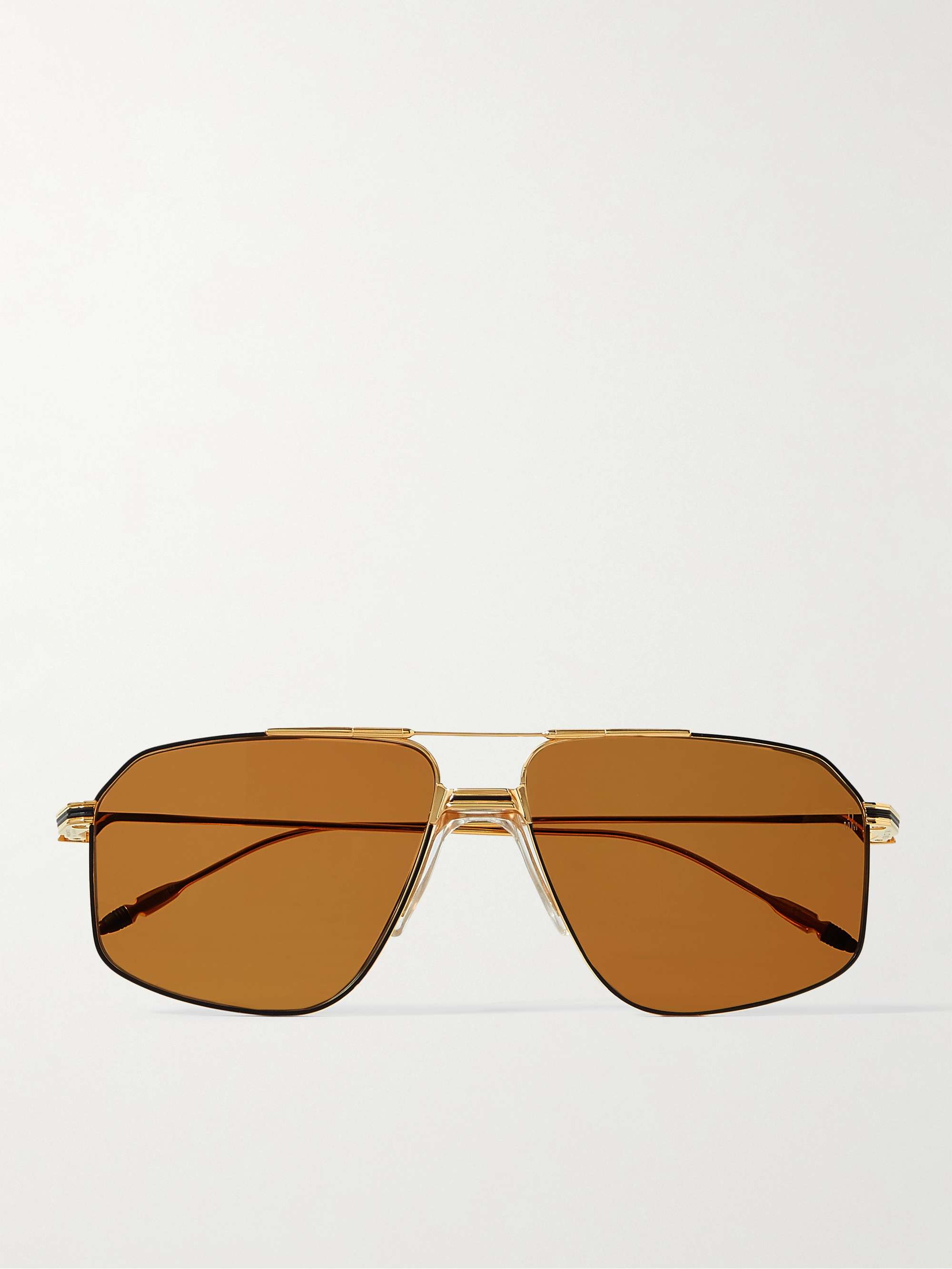 JACQUES MARIE MAGE Jagger Aviator-Style Gold-Tone Titanium Sunglasses