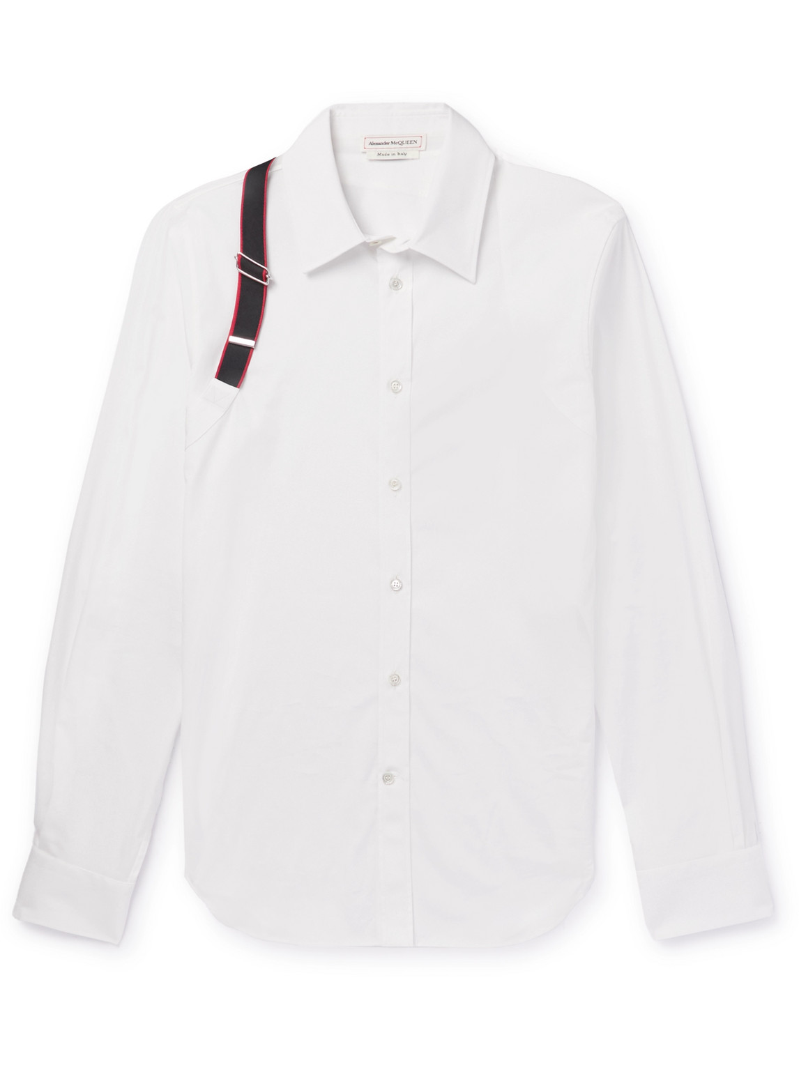 Alexander McQueen Harness-Detailed Cotton-Blend Shirt