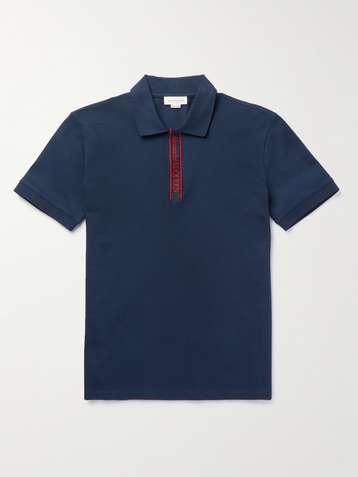 Mens Shirts Alexander McQueen Shirts Alexander McQueen Embellished Cotton-blend Shirt in Blue for Men 