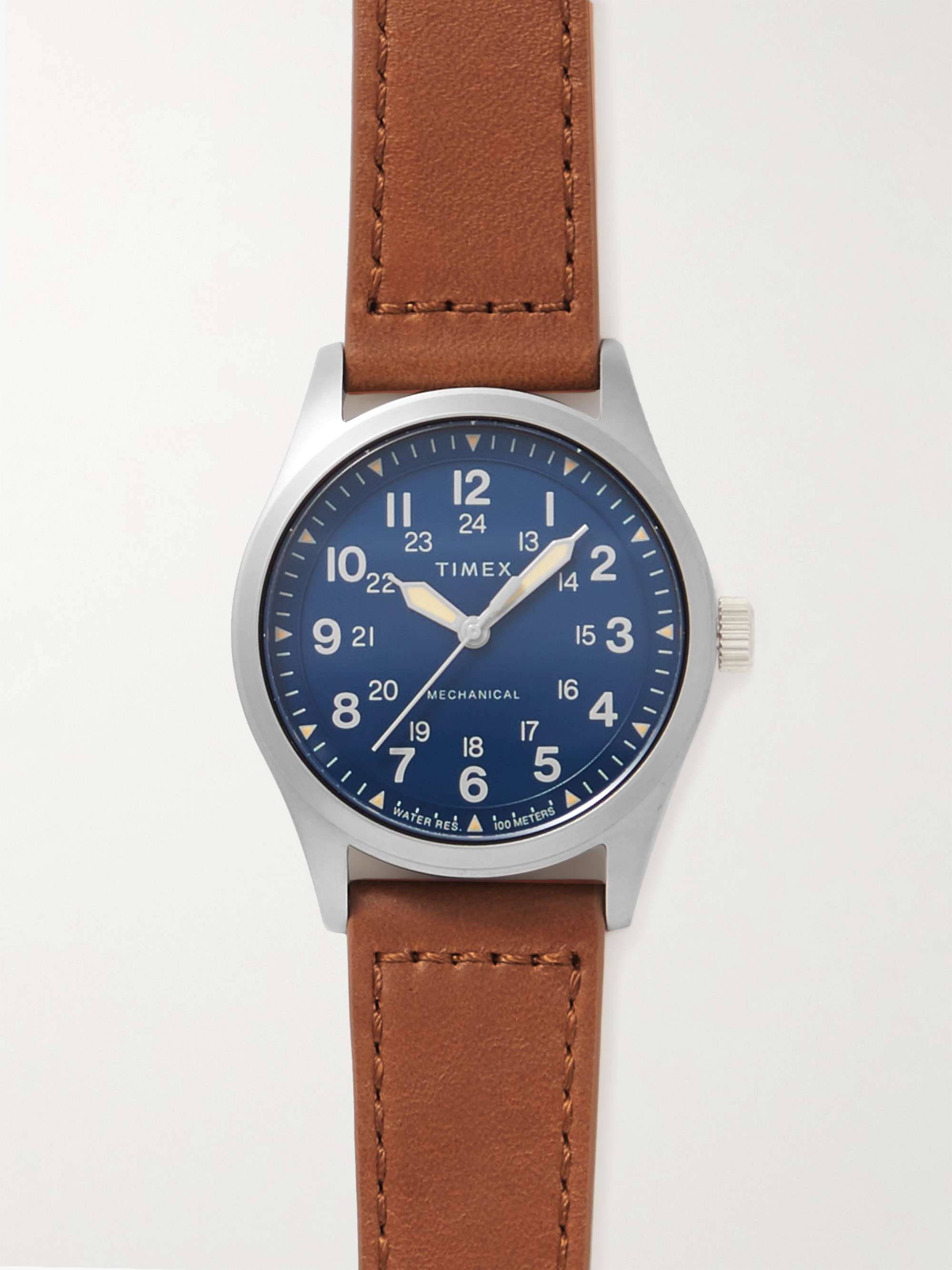 TIMEX Expedition North Field Post 38mm Hand-Wound Stainless Steel and Leather Watch