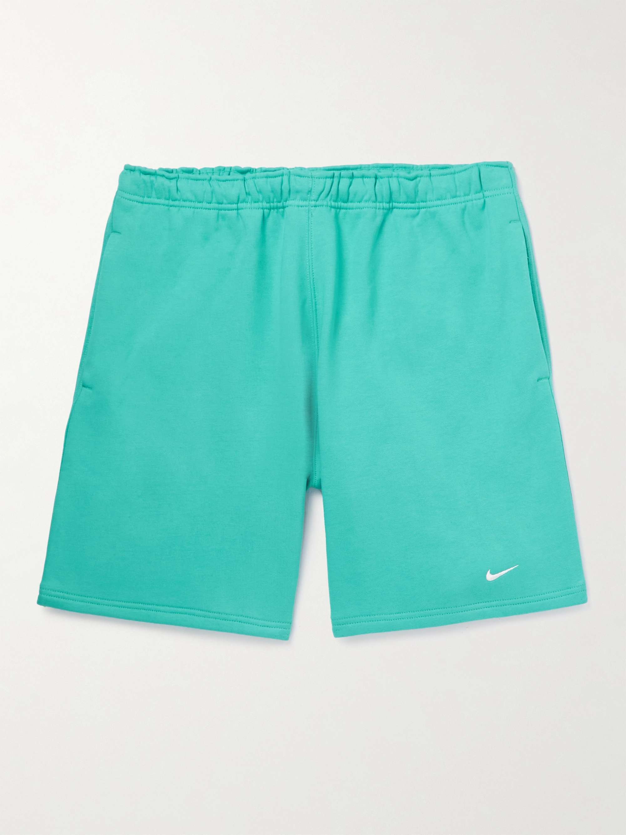 NIKE Solo Swoosh Logo-Embroidered Cotton-Blend Jersey Drawstring Shorts