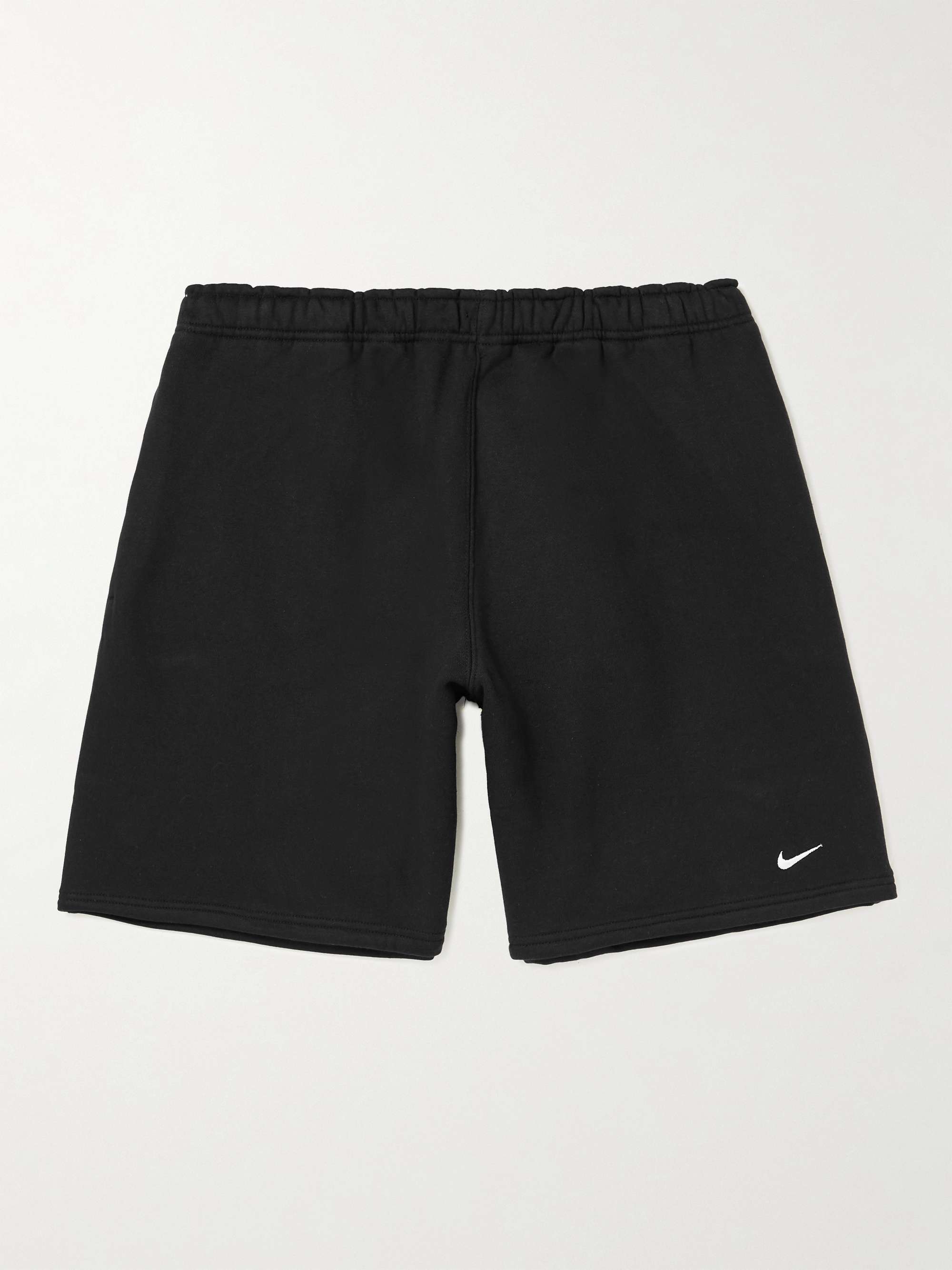 NIKE Solo Straight-Leg Logo-Embroidered Cotton-Blend Jersey Shorts