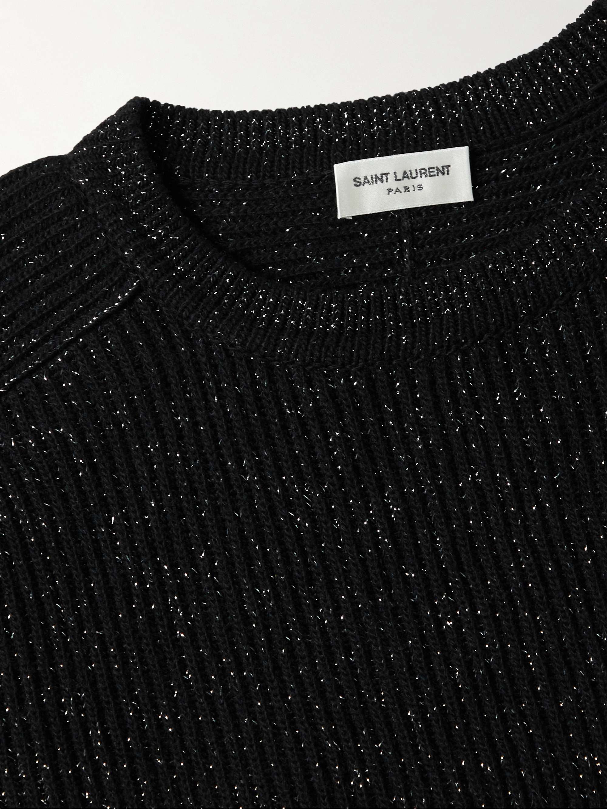 SAINT LAURENT Metallic Wool-Blend Sweater