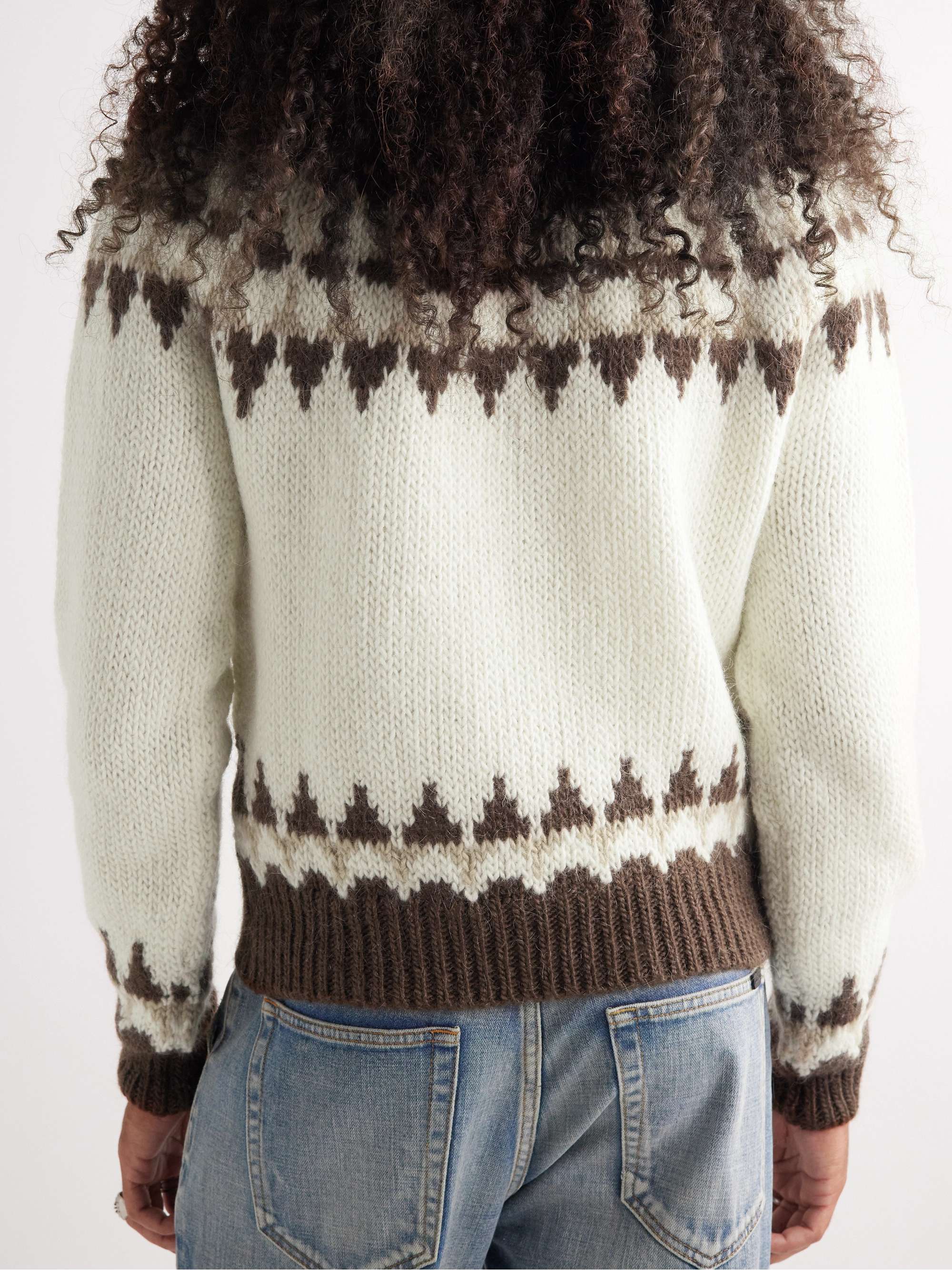 SAINT LAURENT Fair Isle Wool-Blend Jacquard Sweater