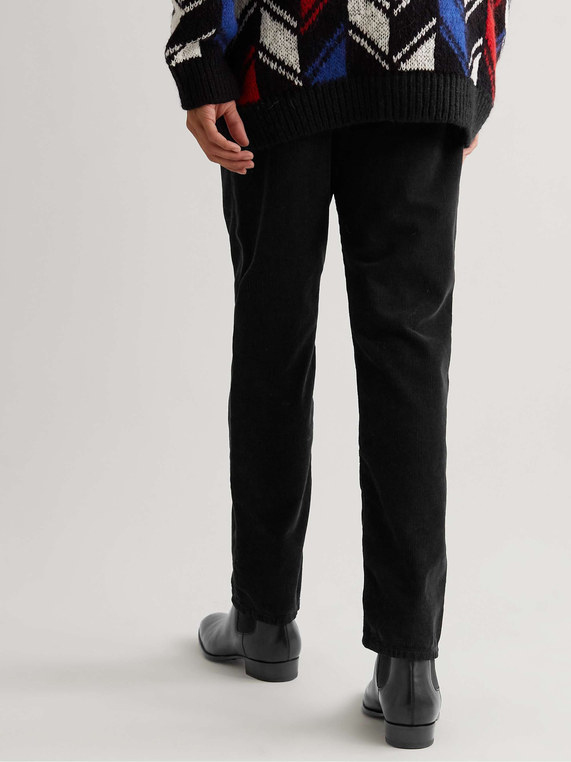 SAINT LAURENT Slim-Fit Cotton-Corduroy Trousers