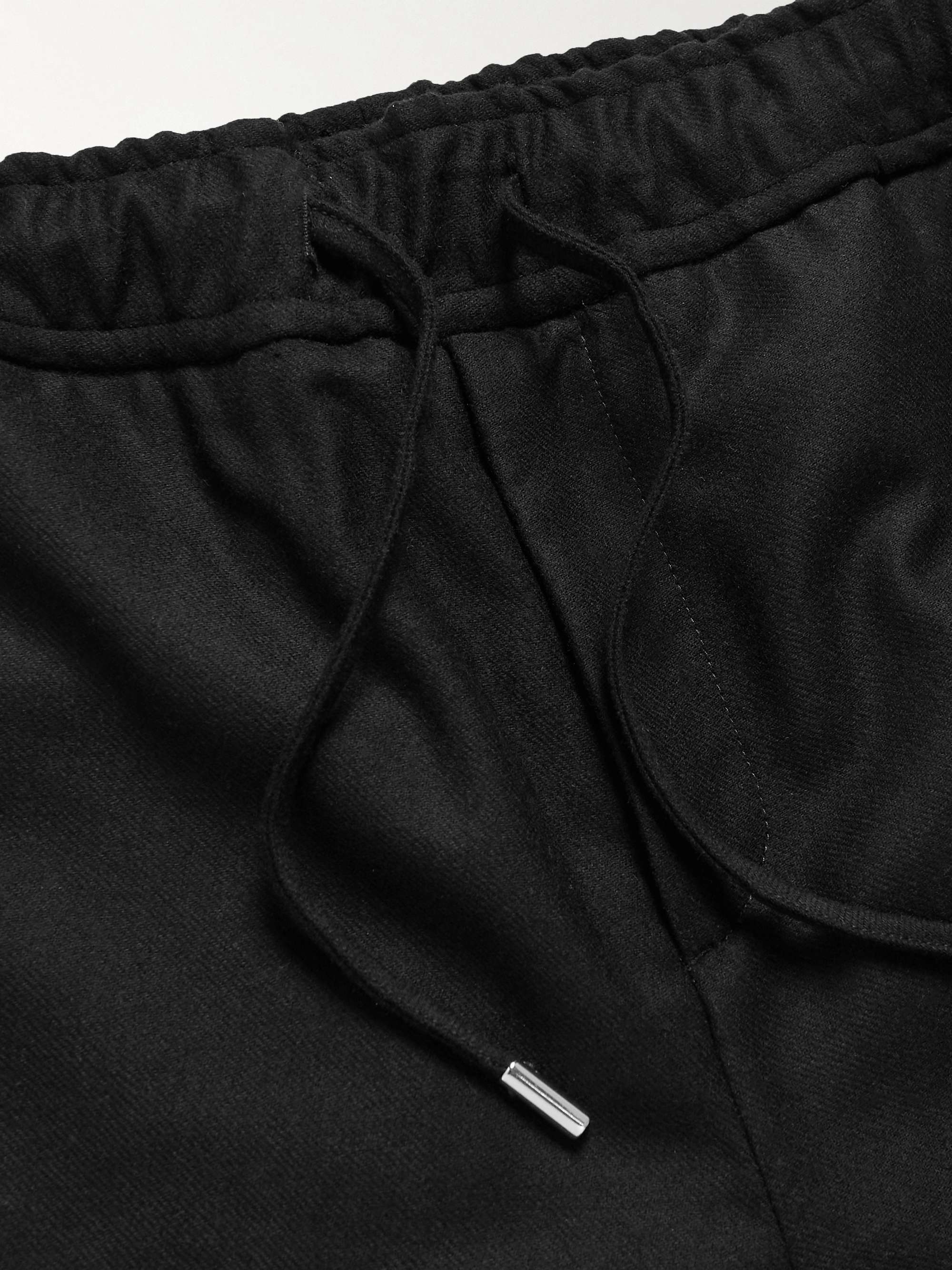 MR P. Tapered Virgin Wool and Cashmere-Blend Drawstring Trousers