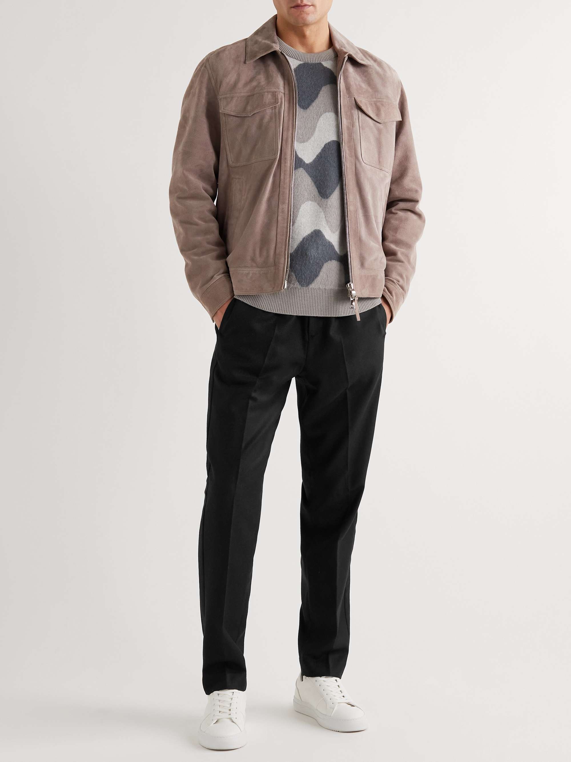 MR P. Tapered Virgin Wool and Cashmere-Blend Drawstring Trousers
